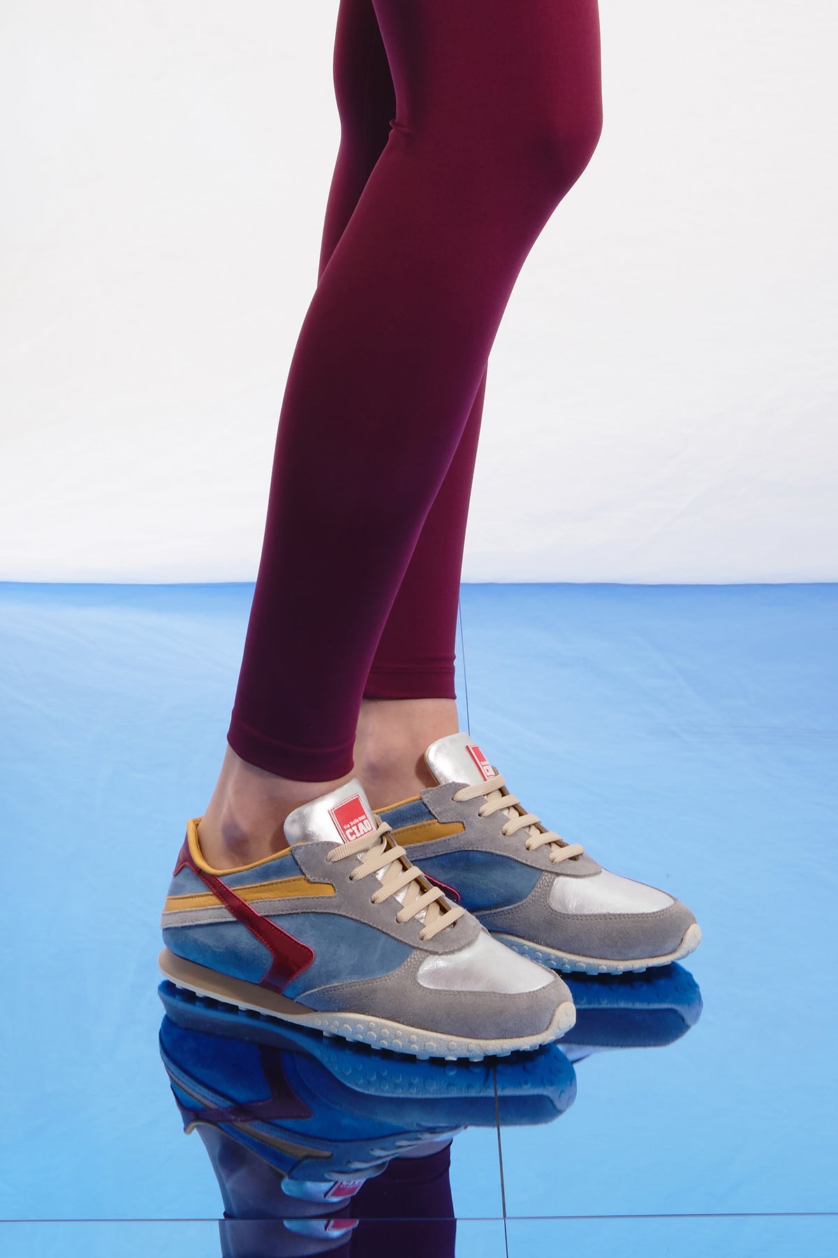 Light Indigo Light Grey Contrast Sneakers Salsa