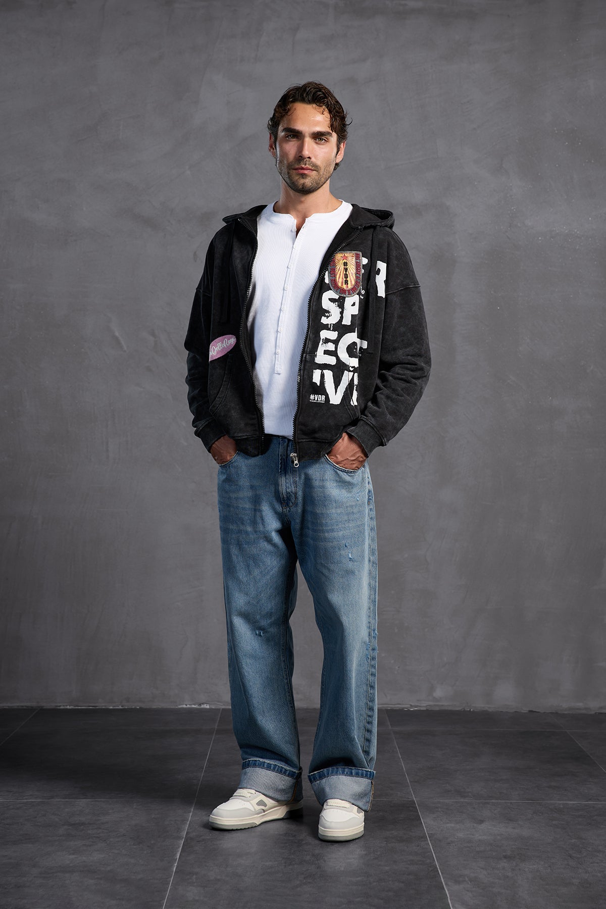 Black Patch Hooded Sweatshirt 10000