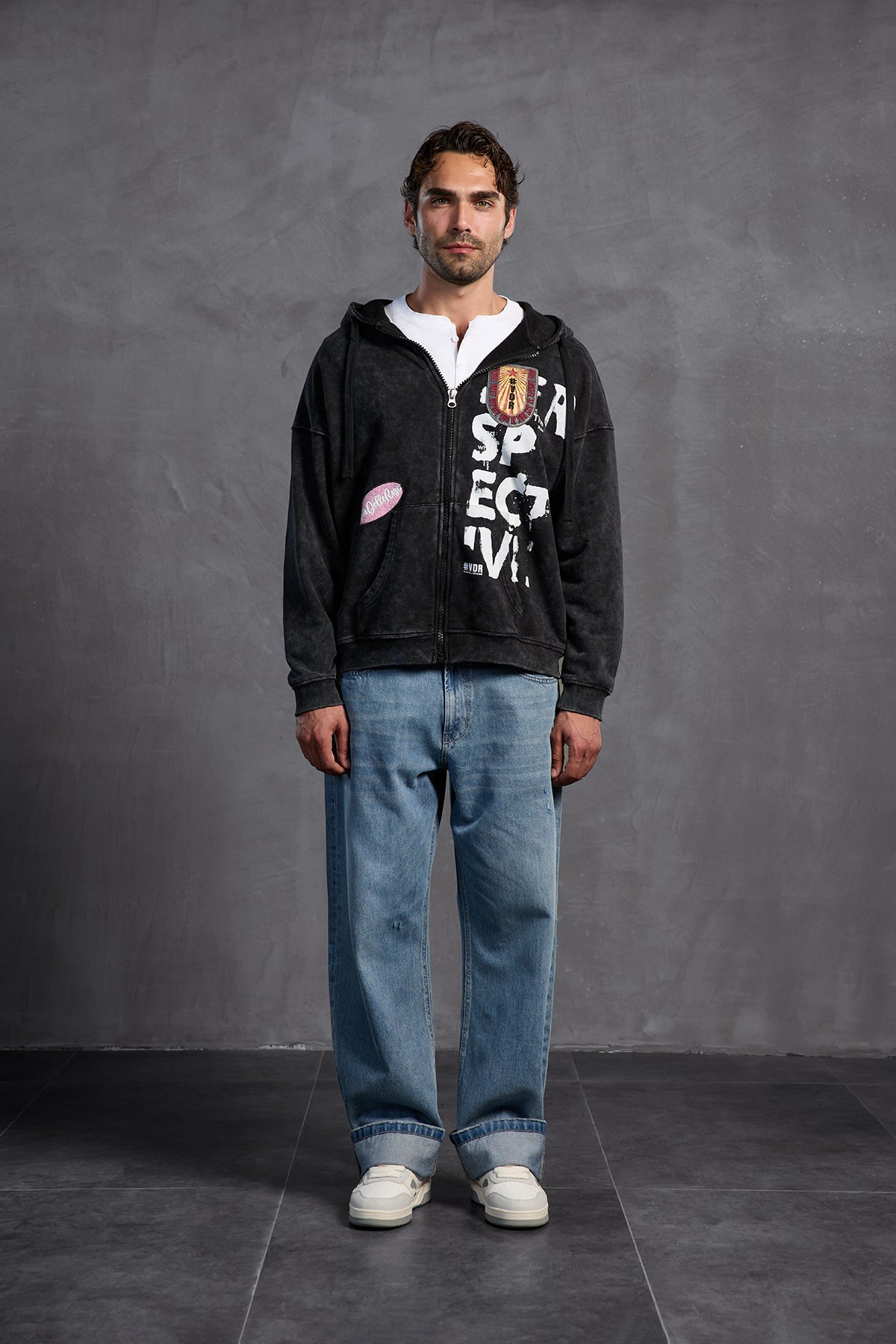 Black Patch Hooded Sweatshirt 10000