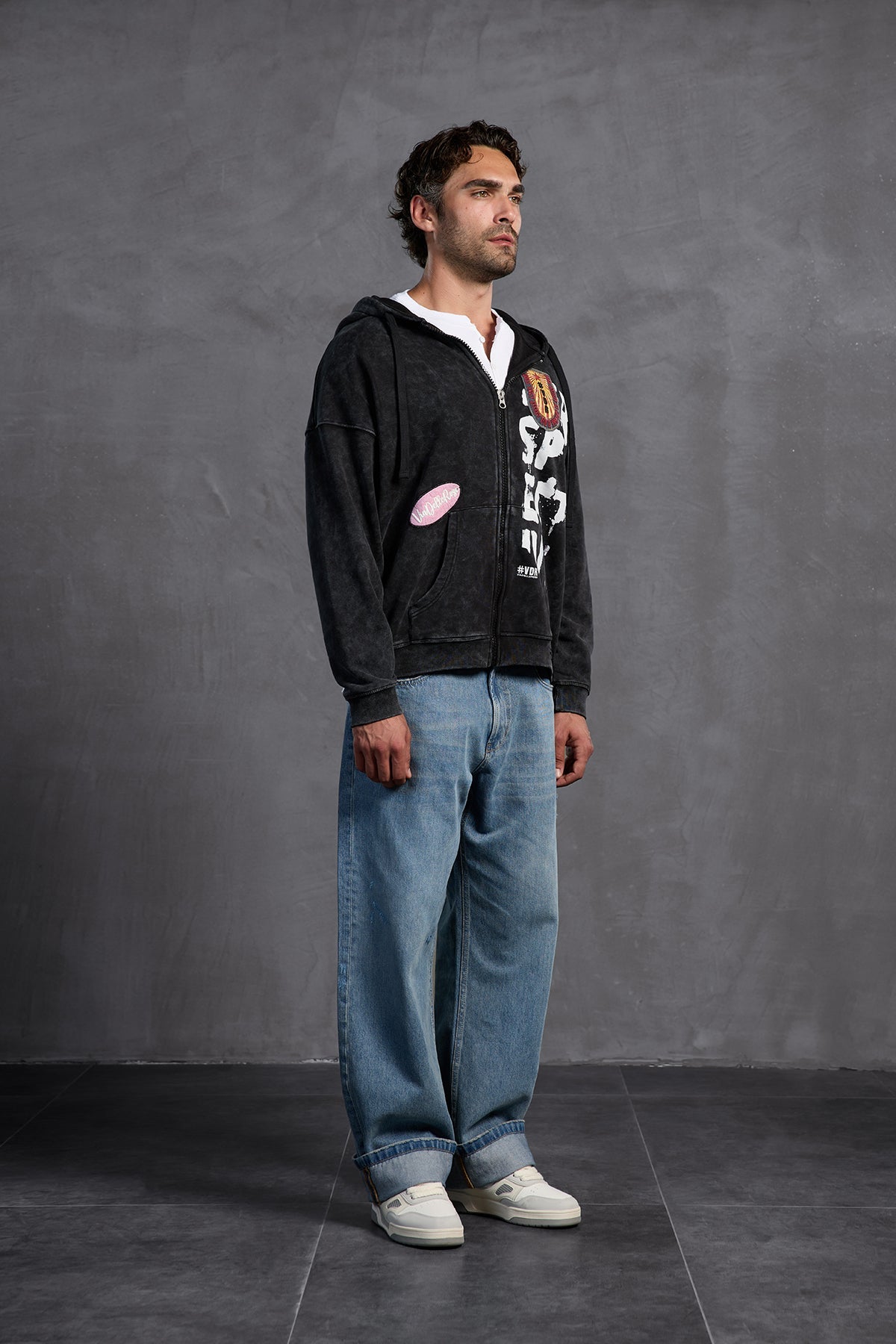 Black Patch Hooded Sweatshirt 10000