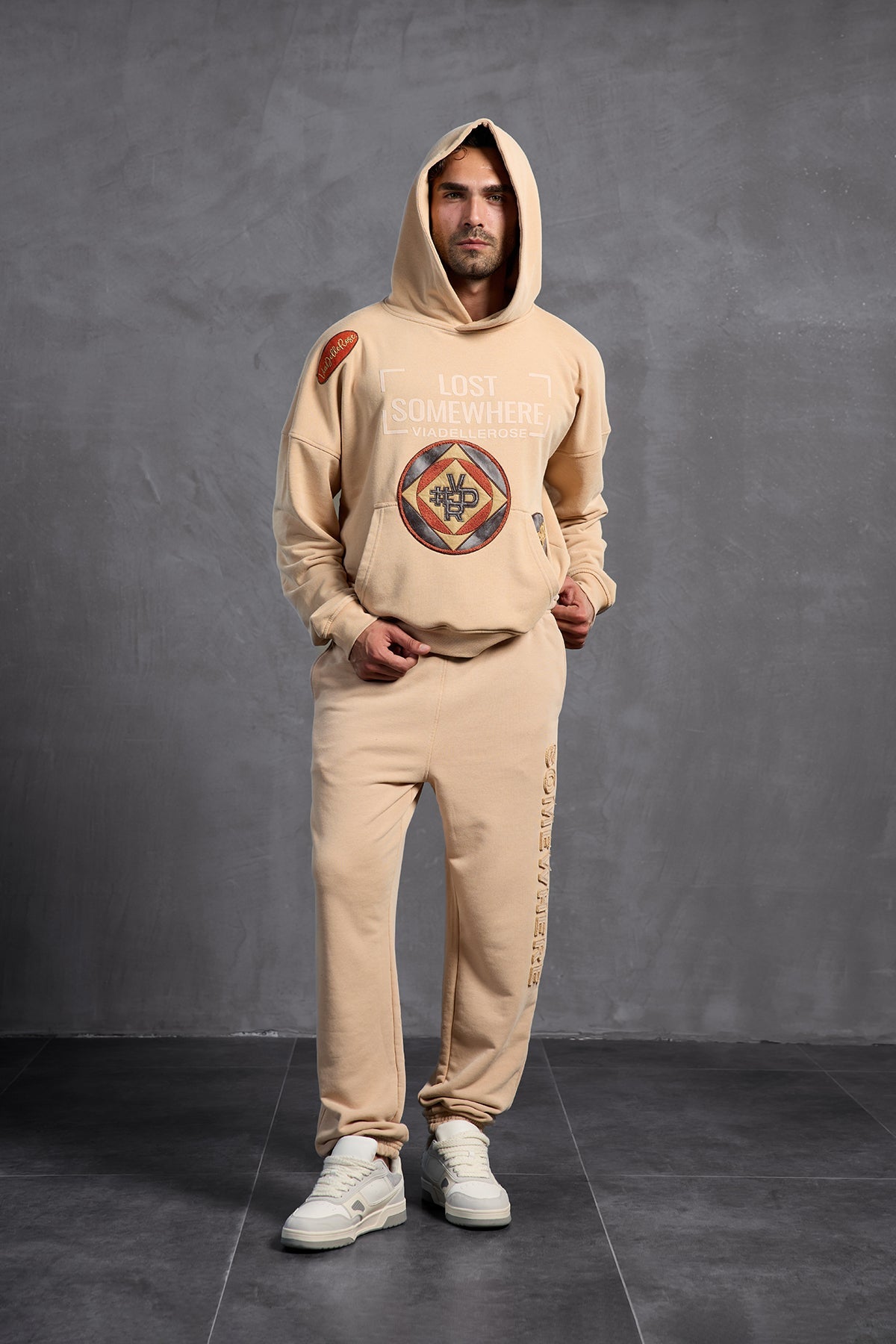 Beige Slim Leg Trousers 10005