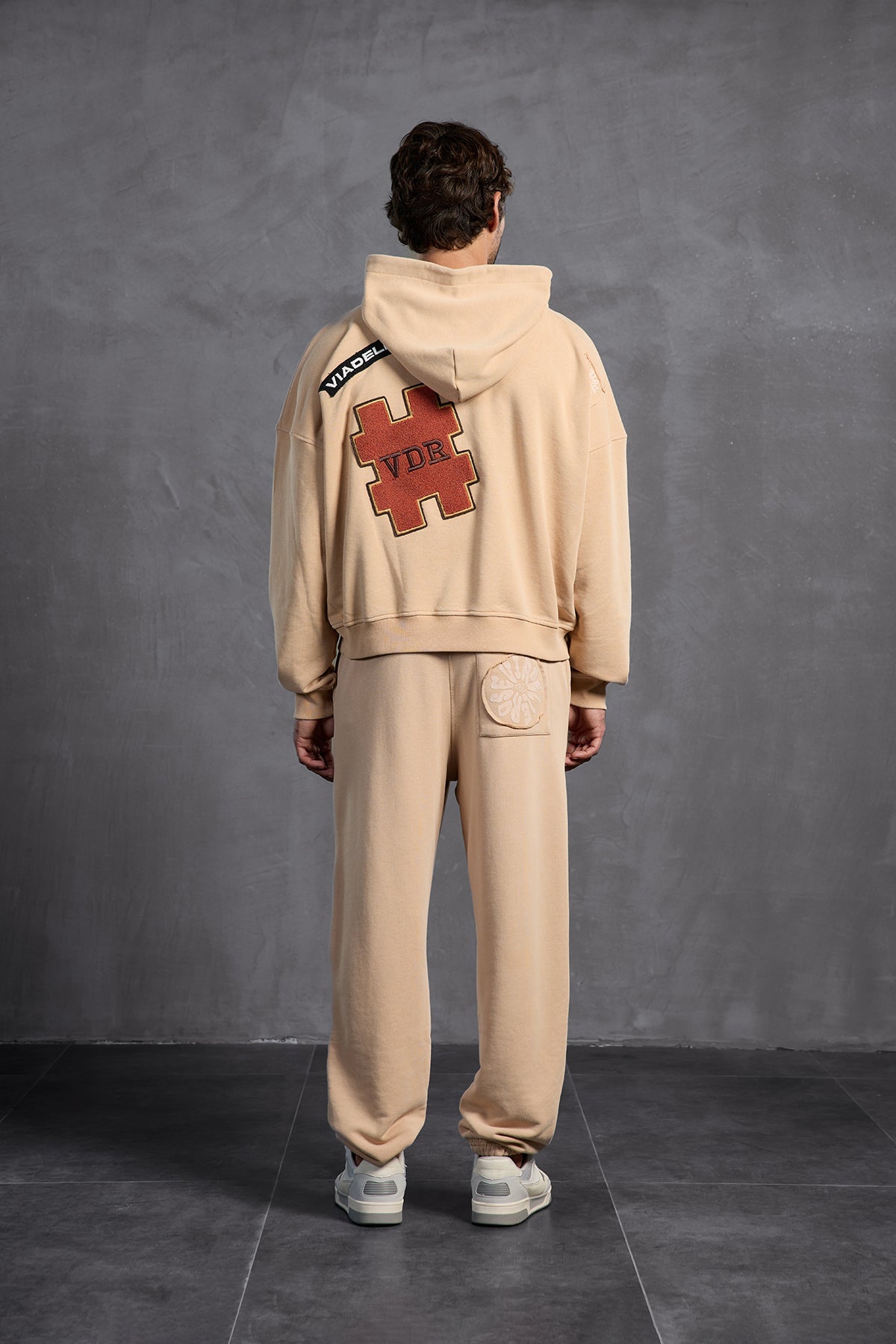 Beige Slim Leg Trousers 10005