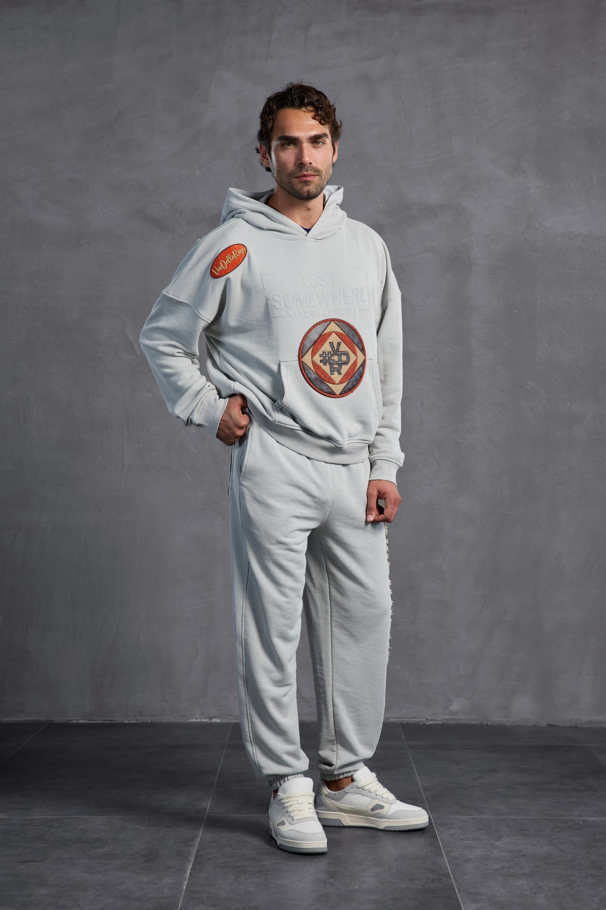 Grey Slim Leg Trousers 10005