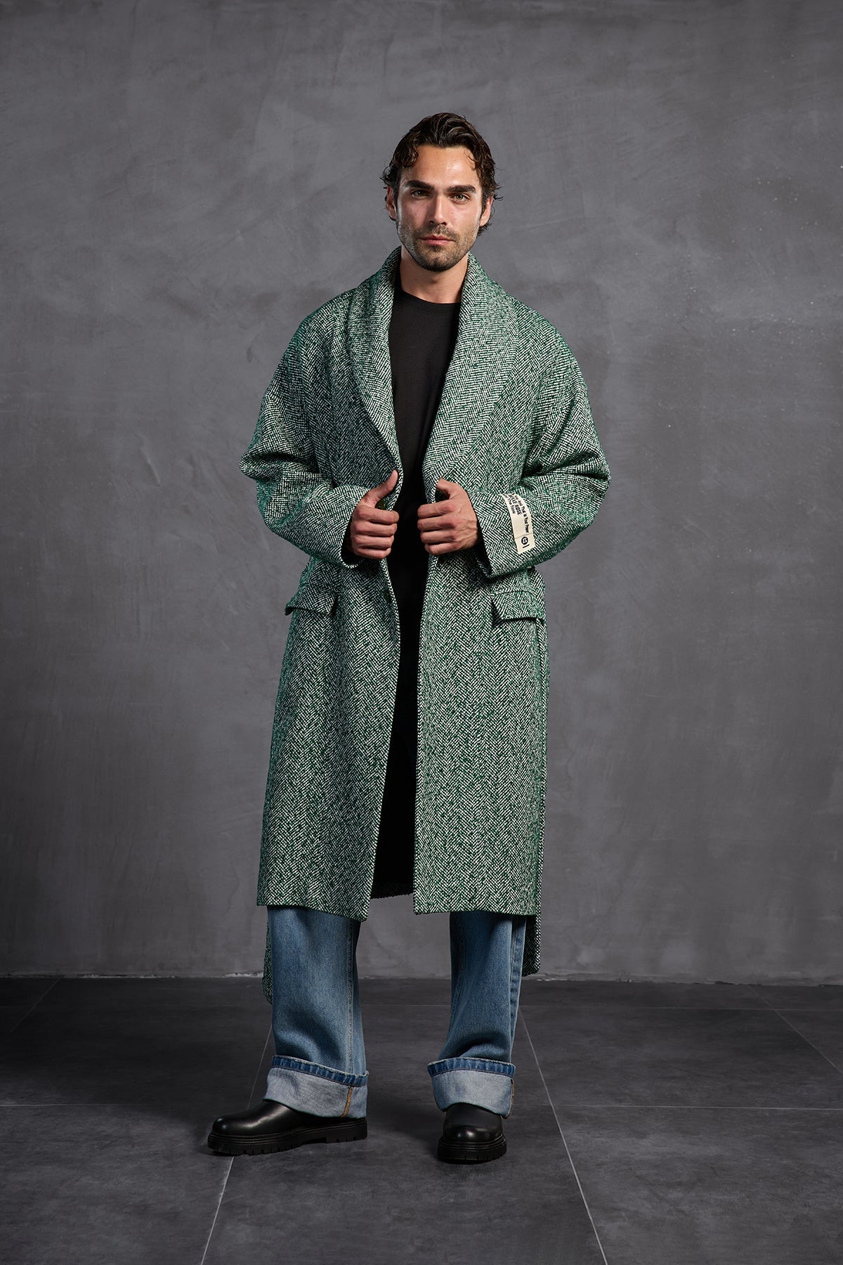 Black Printed Round Neck T-shirt 10010