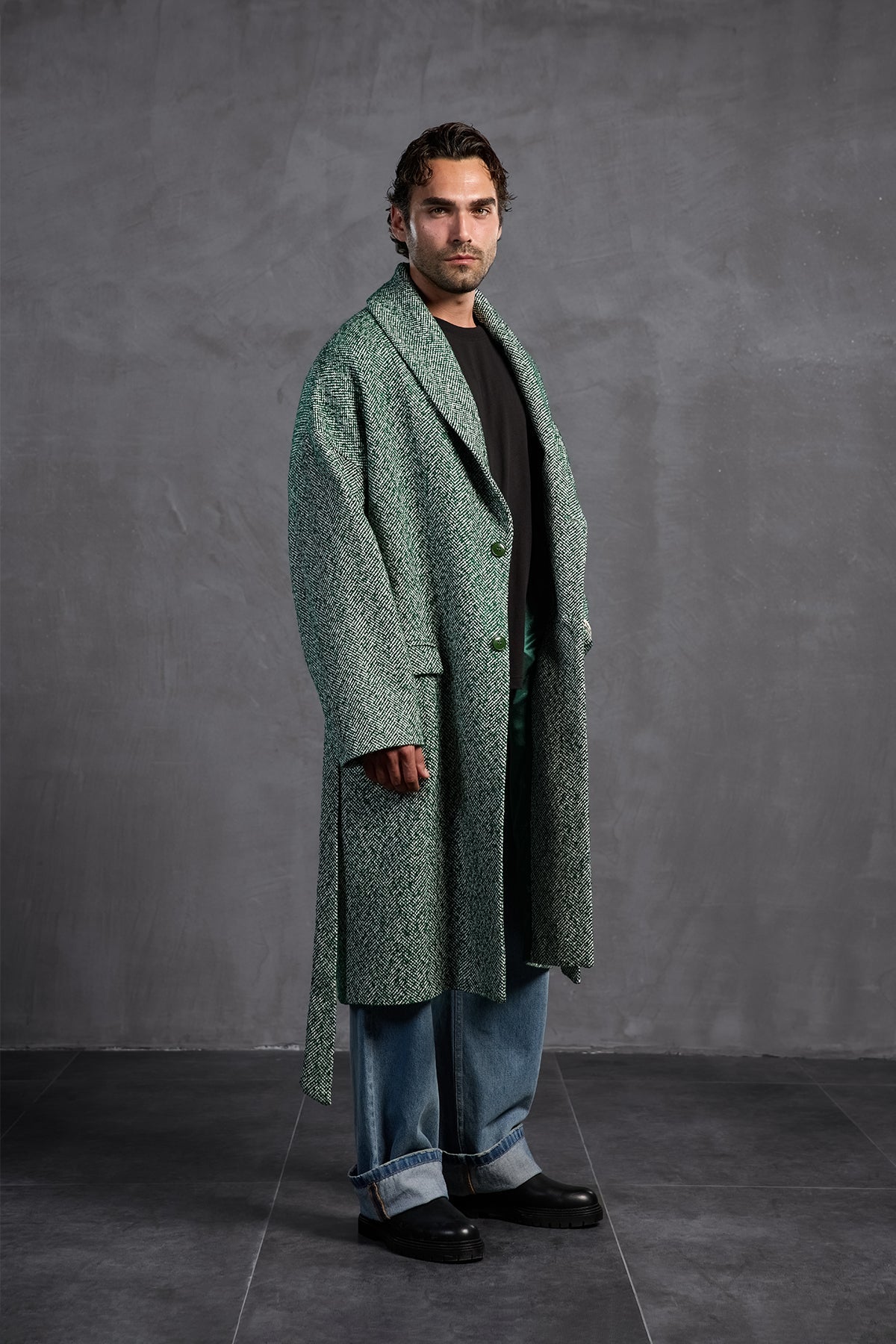 Black Printed Round Neck T-shirt 10010