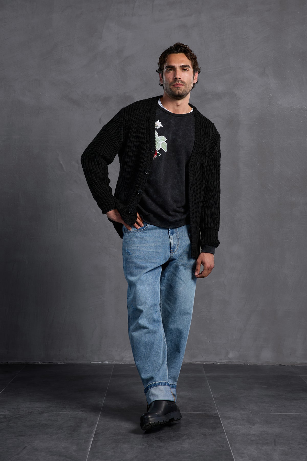 Blue Baggy Trousers 10015