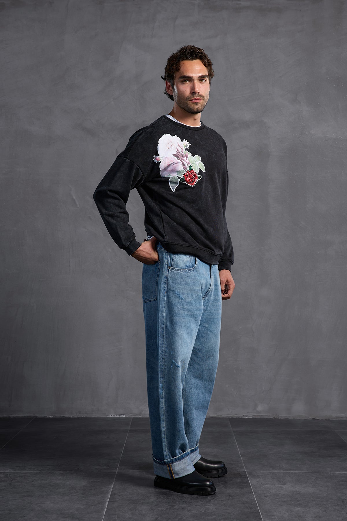 Blue Baggy Trousers 10015