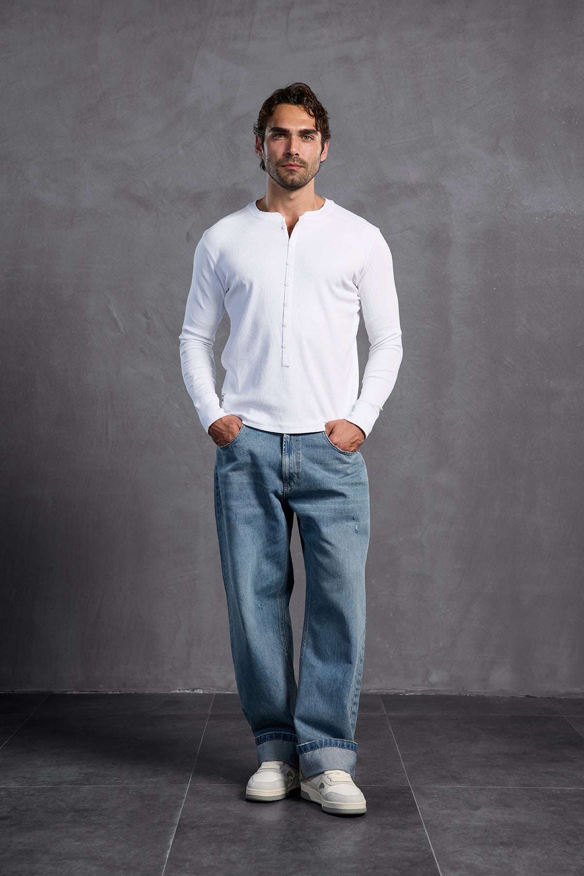 Blue Baggy Trousers 10015