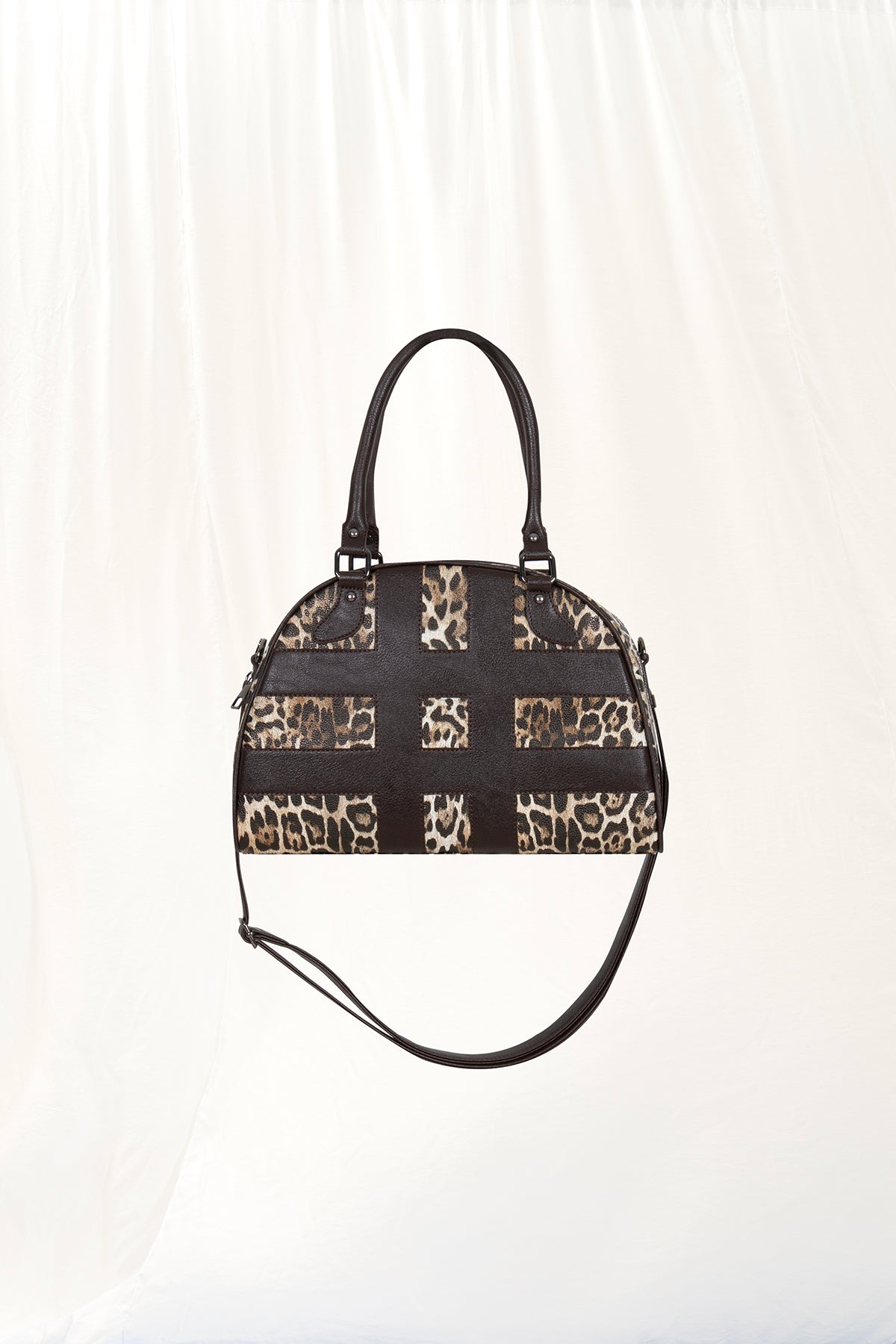 Leo Leather Midi Tote Bag Via2