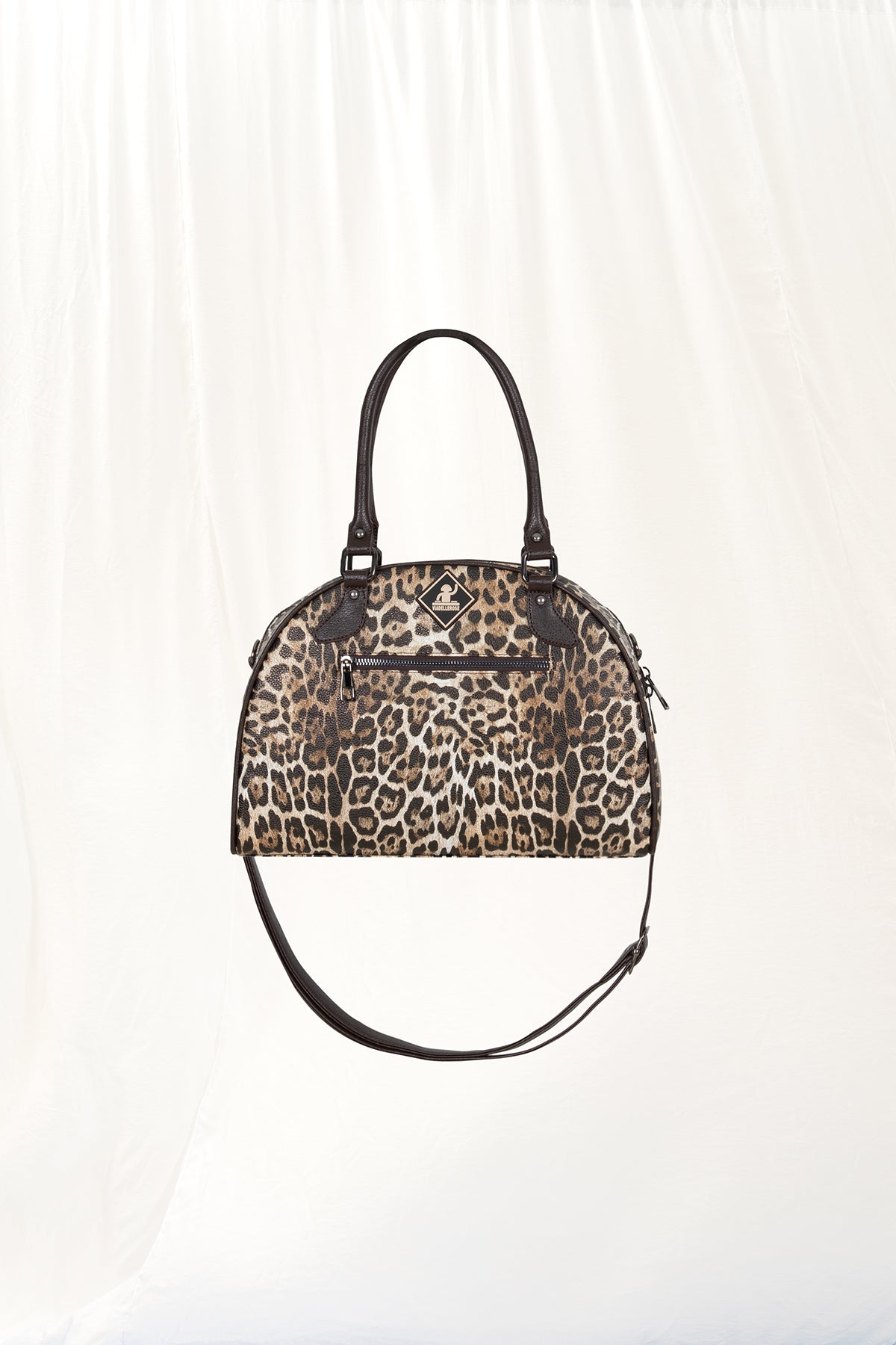 Leo Leather Midi Tote Bag Via2