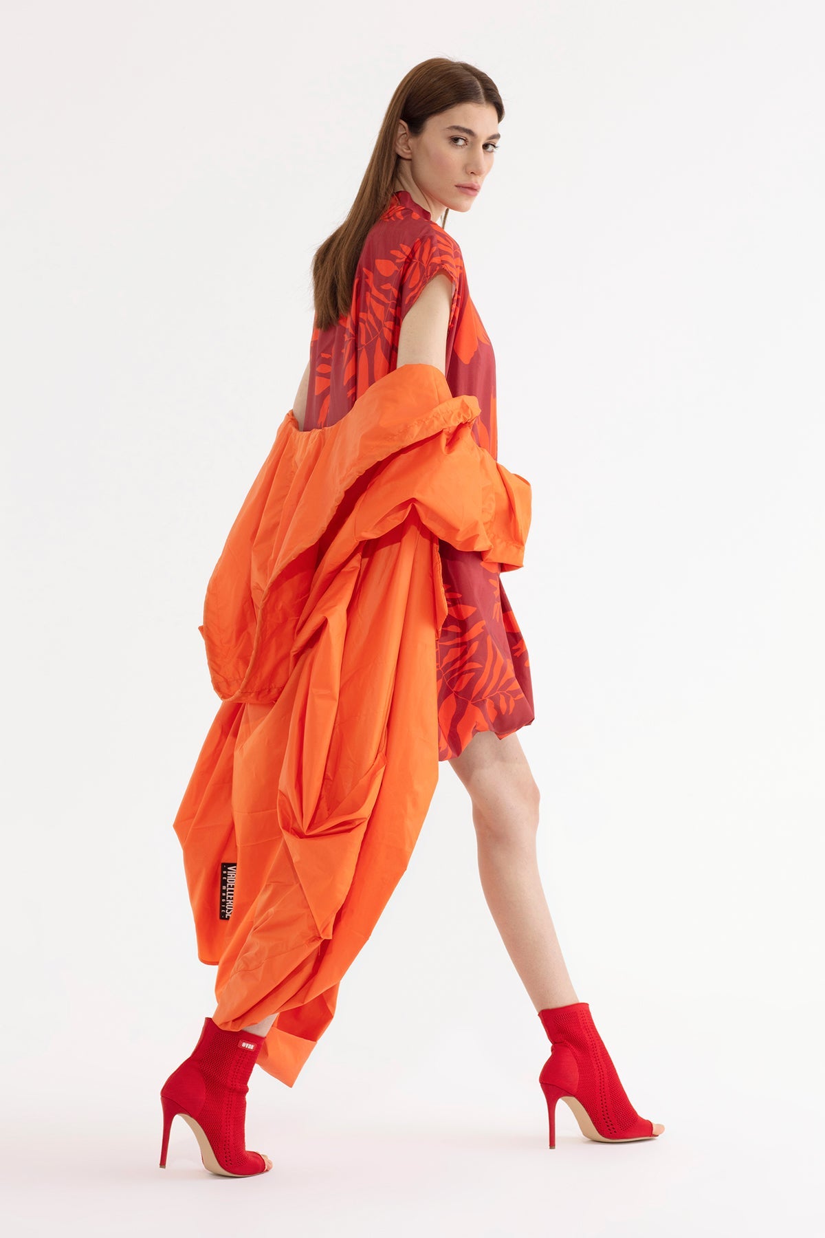Rosso Orange Dress 13164