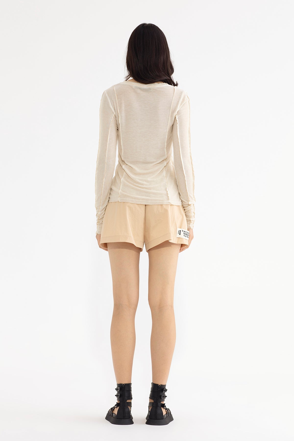 Beige L S T-shirt 13226