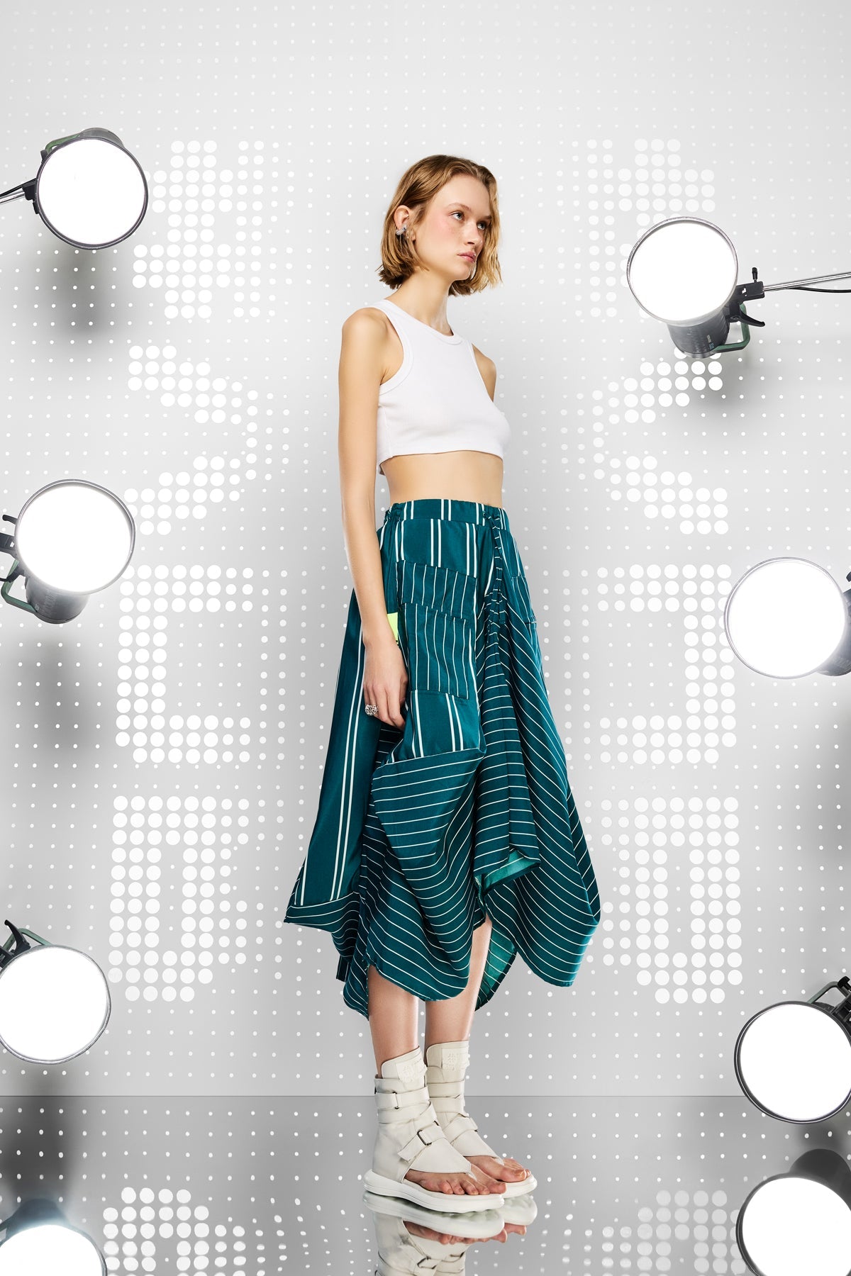 Verdone Bianco Skirt 15323