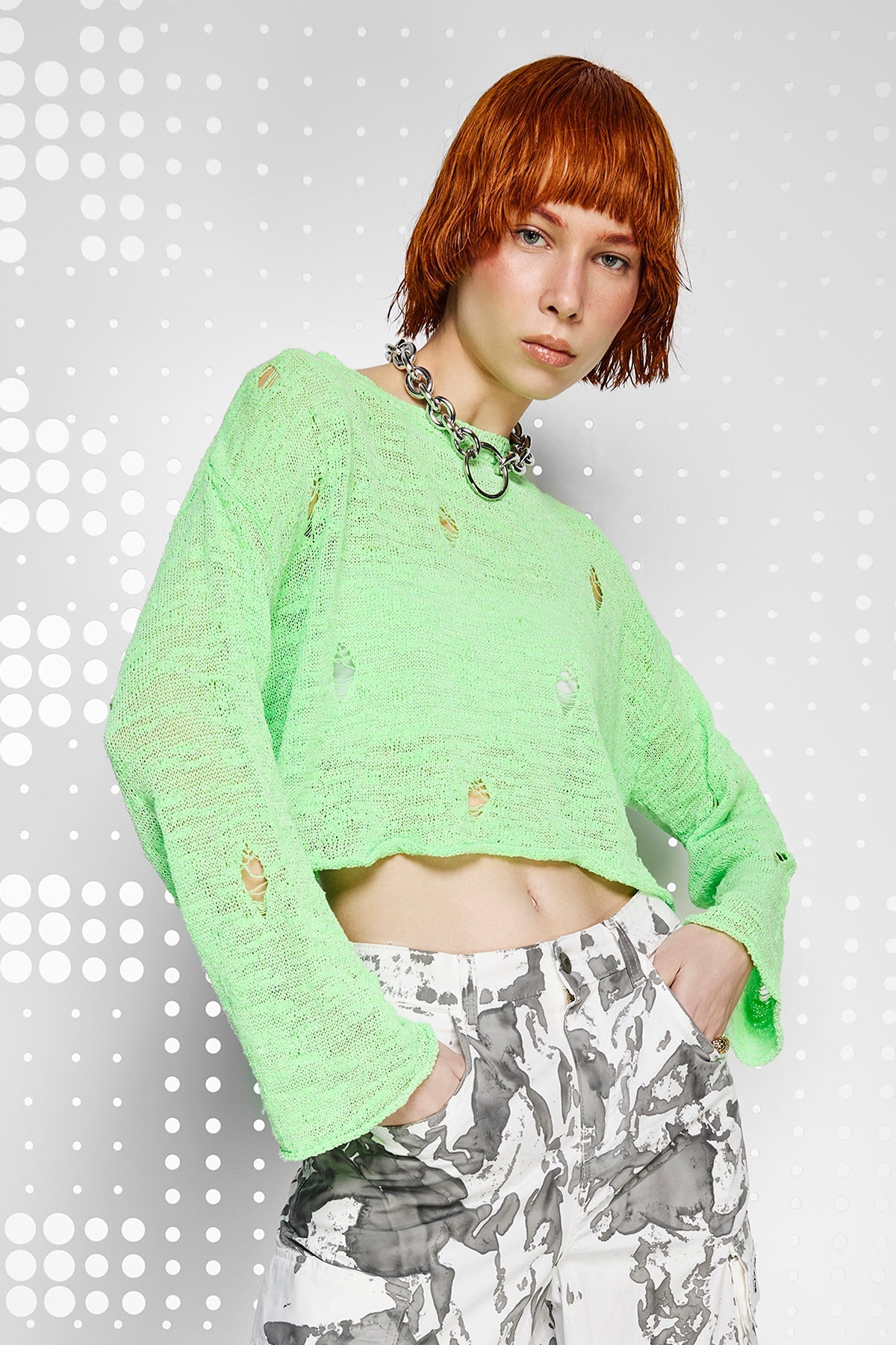 Verde Neon Pullover 15341