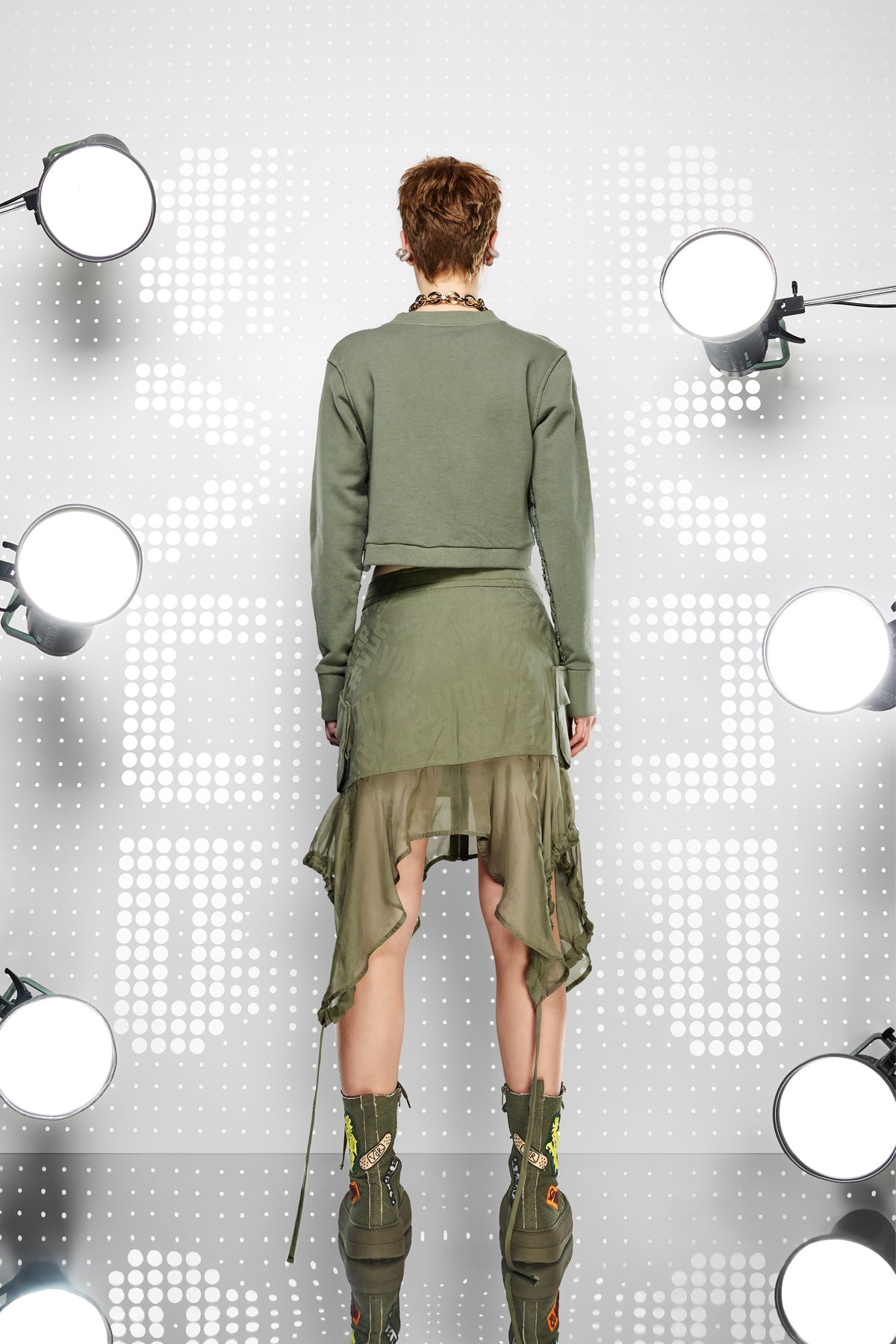 Kaki Skirt 15352