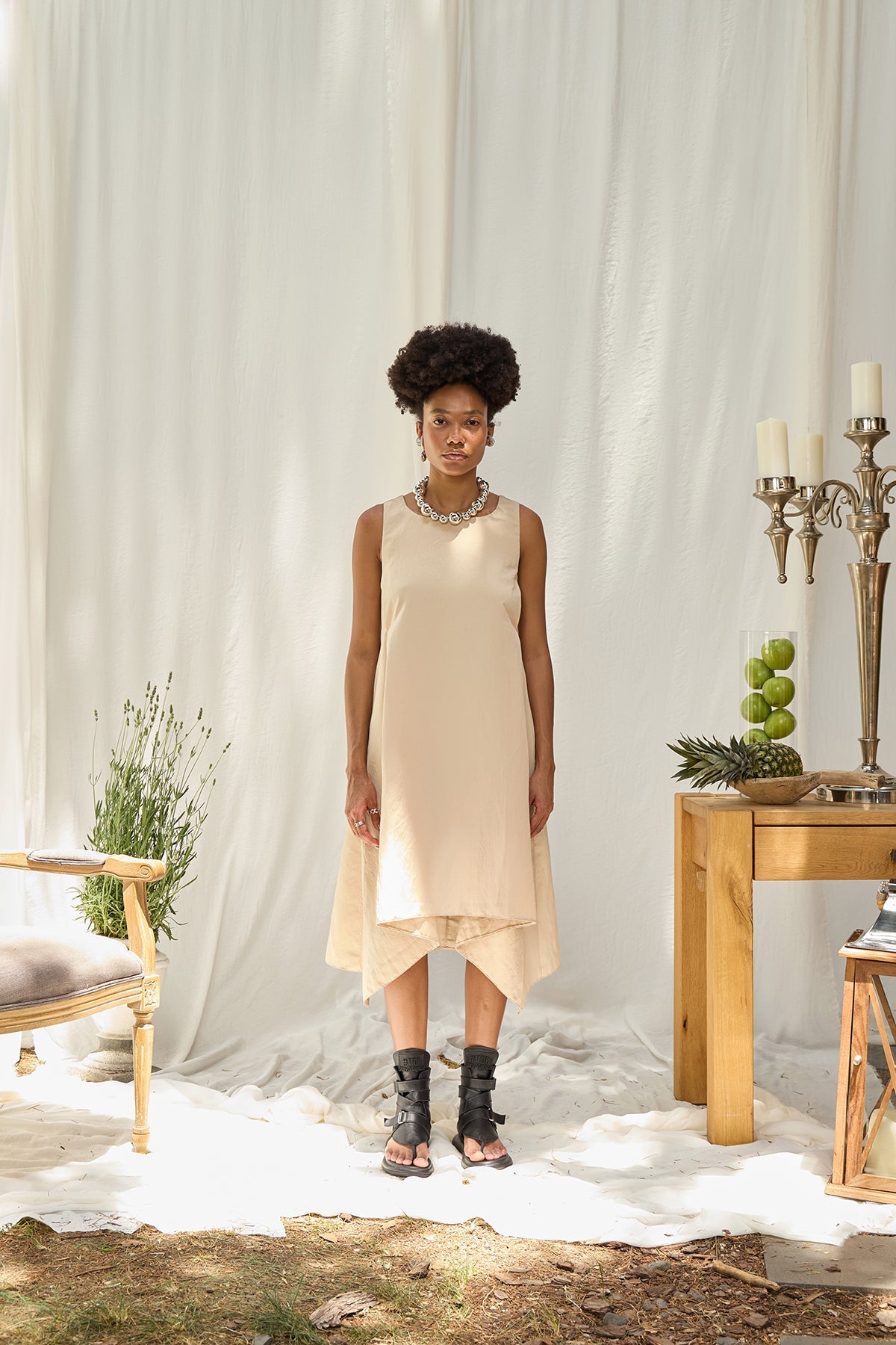 Beige Dress 15419