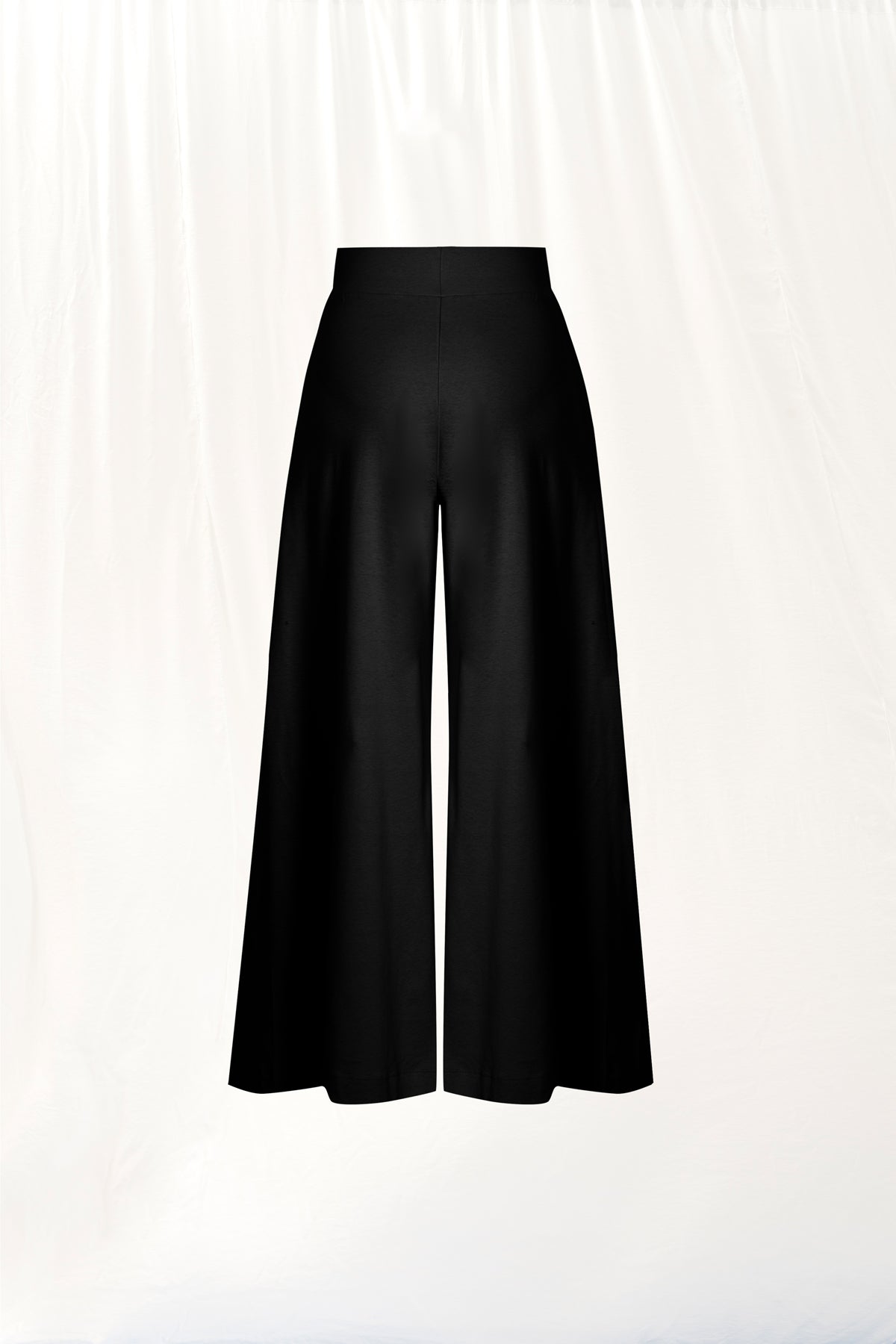Black Slit Interlock Trousers 17001