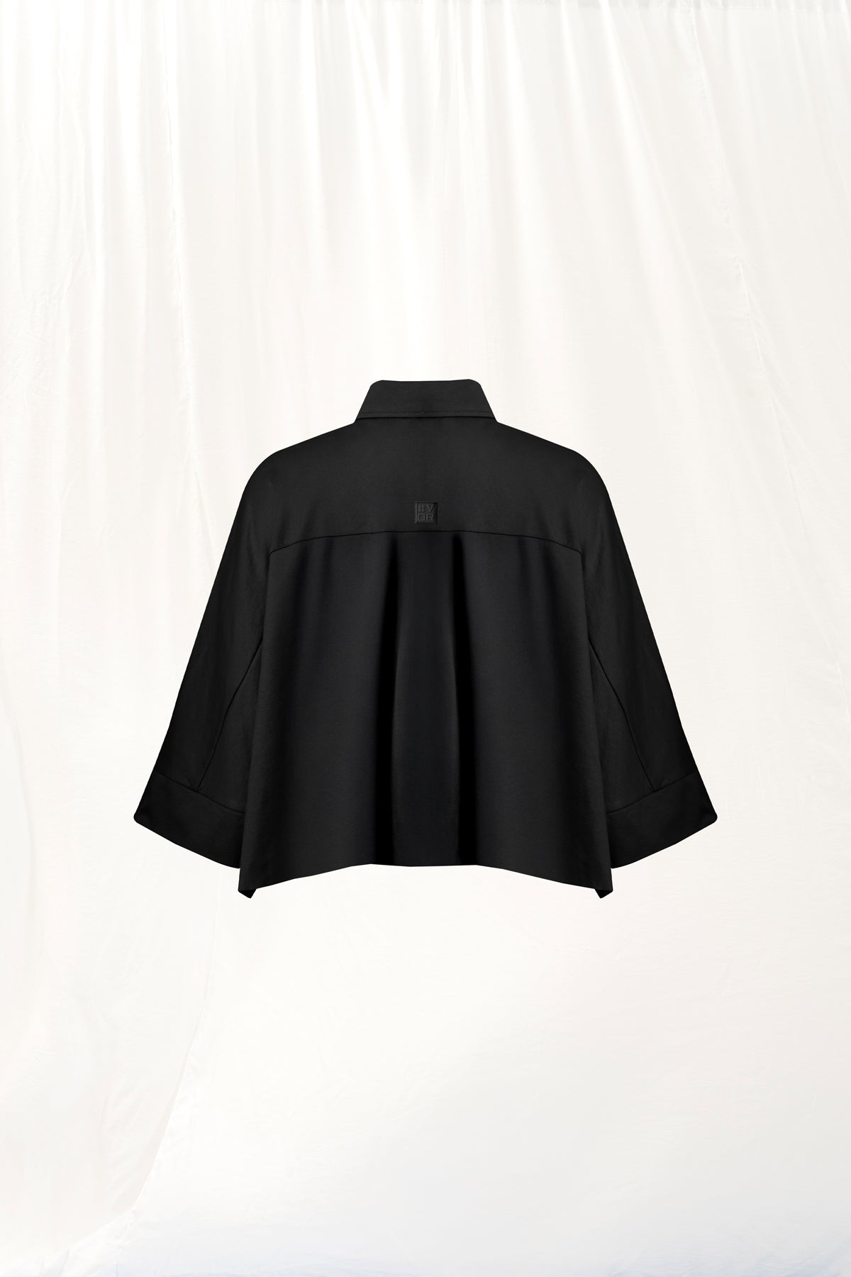Black Cropped Interlock Shirt 17002