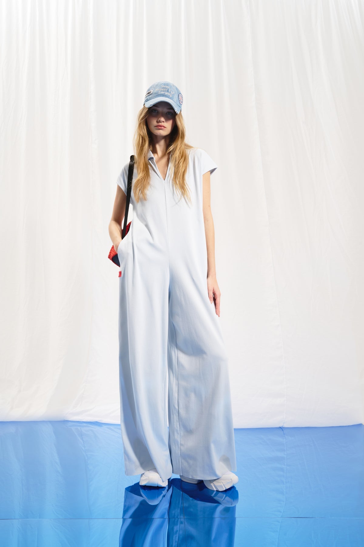 Light Grey Short Sleeve Interlock Jumpsuit 17004