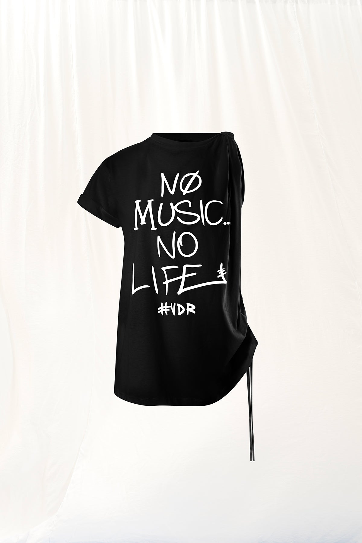 Black Asymmetric T-shirt 17062