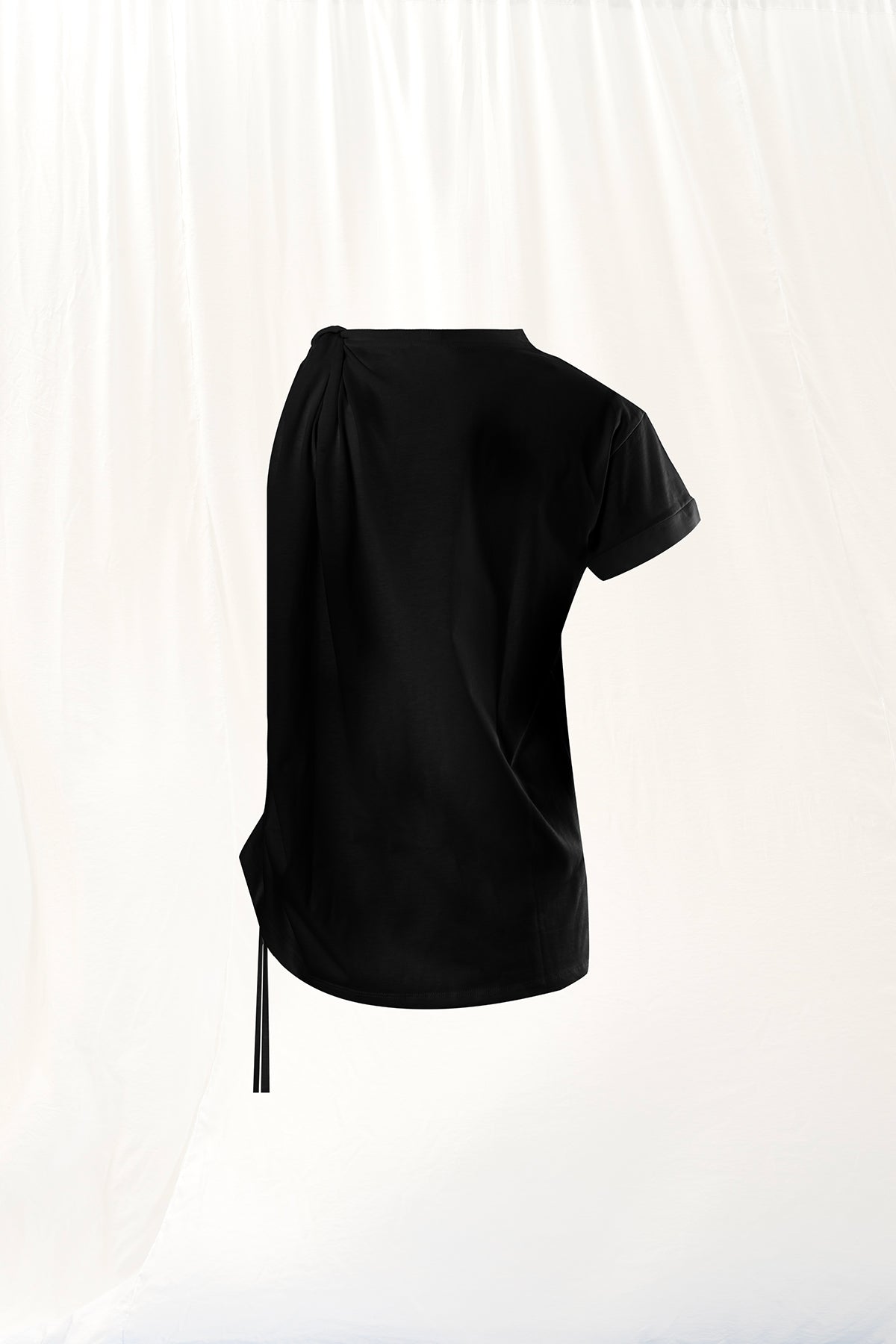 Black Asymmetric T-shirt 17062