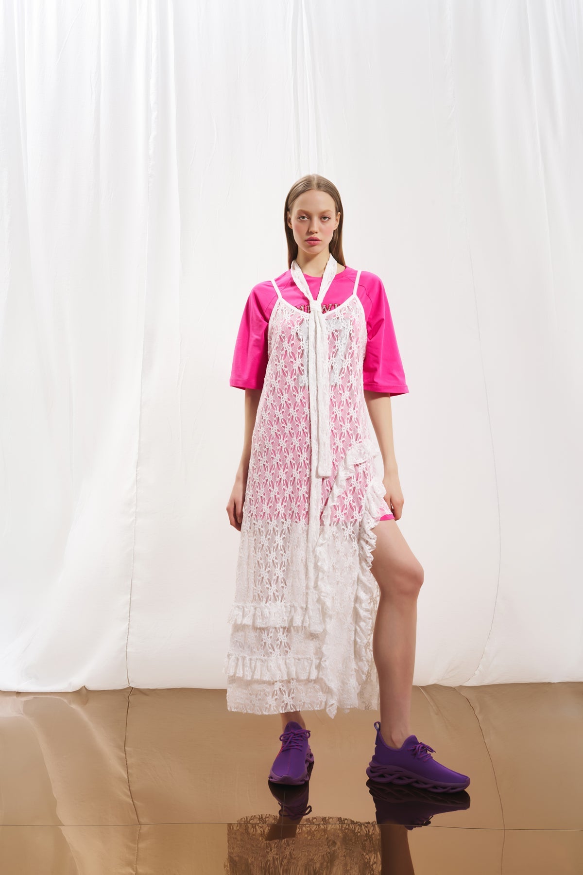 Pink Sequin Oversized Tunic 17068