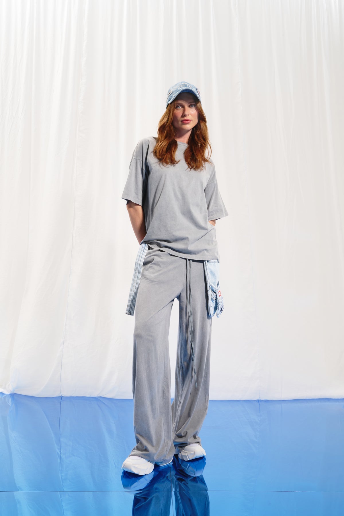Grey Print T-shirt 17069