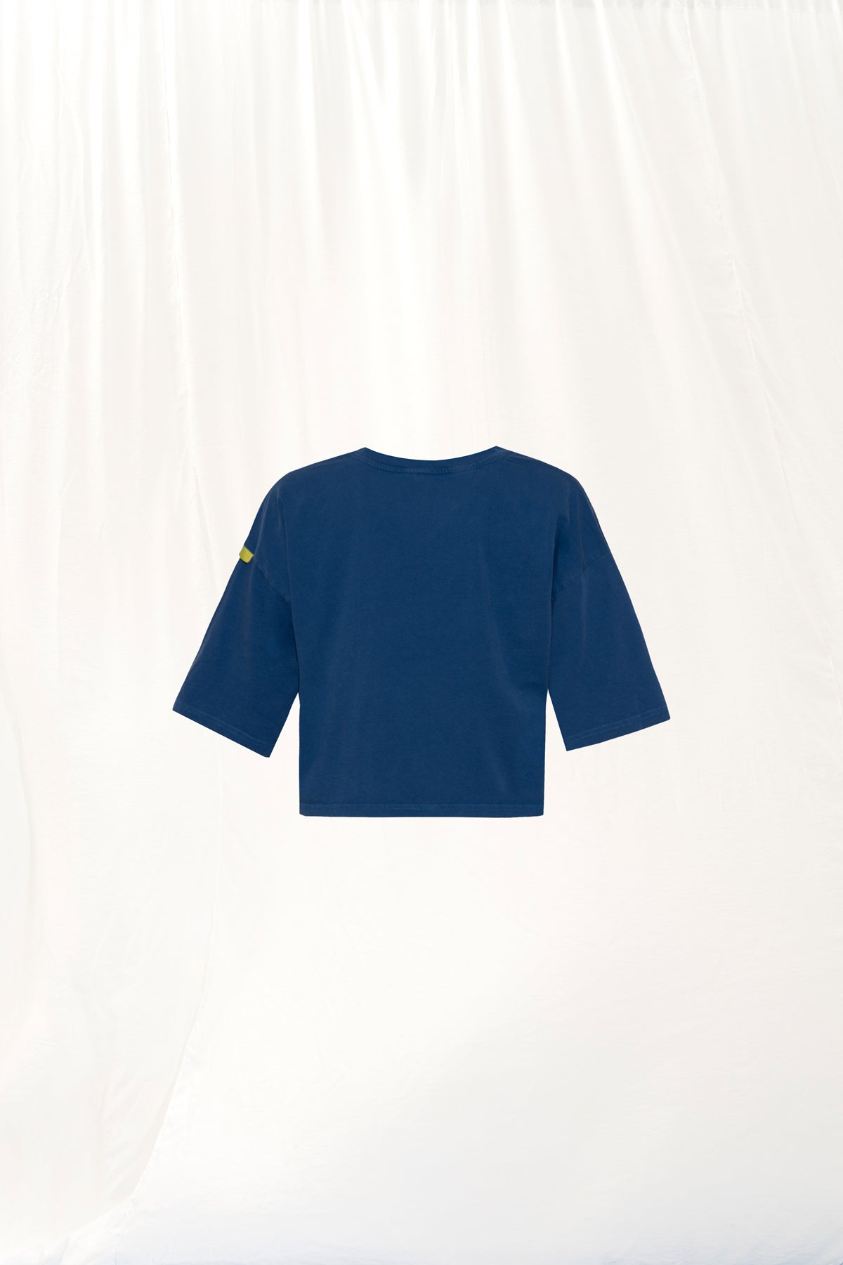 Blue Slogan Cropped T-shirt 17070