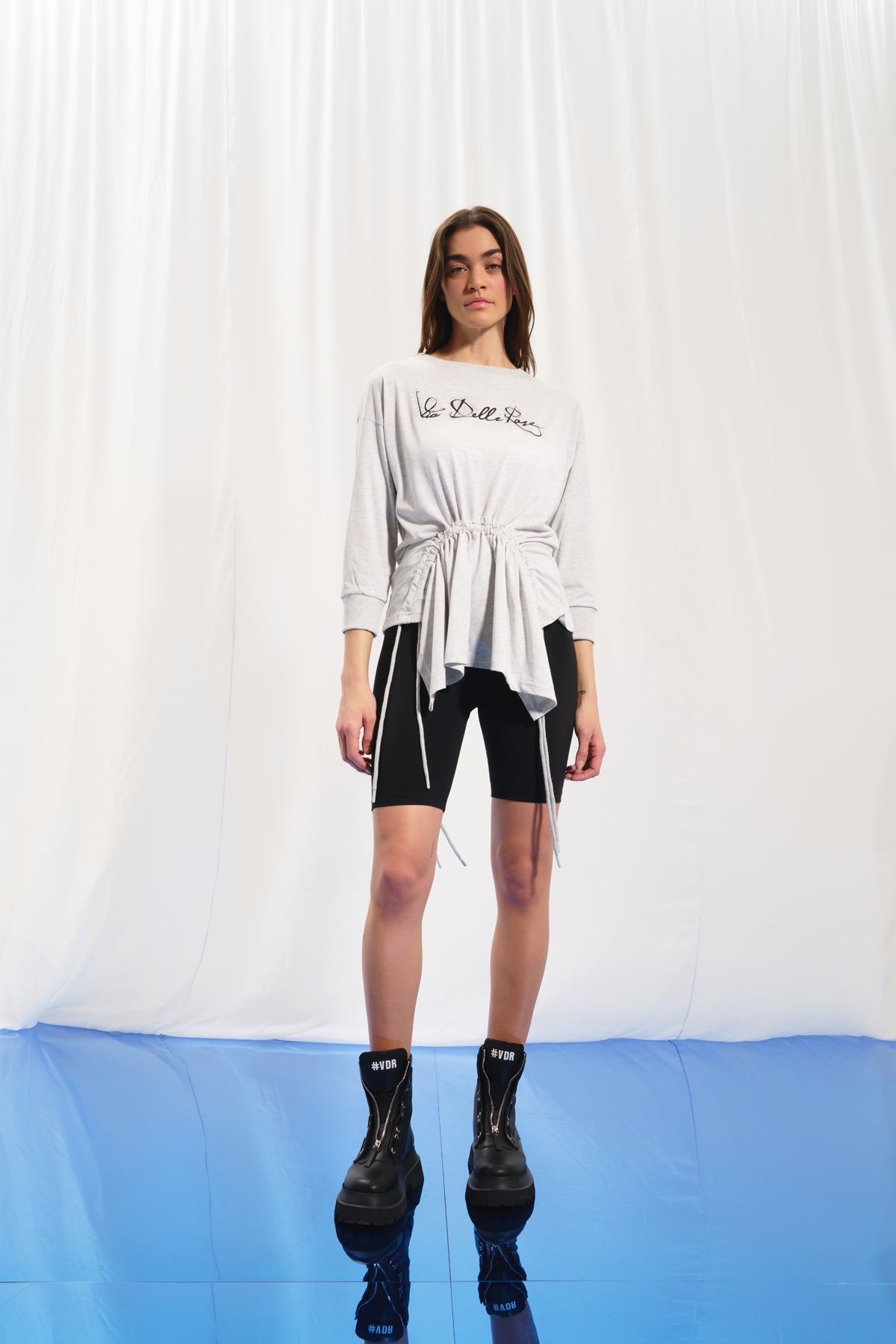 Light Grey Melange Plush T-shirt 17085