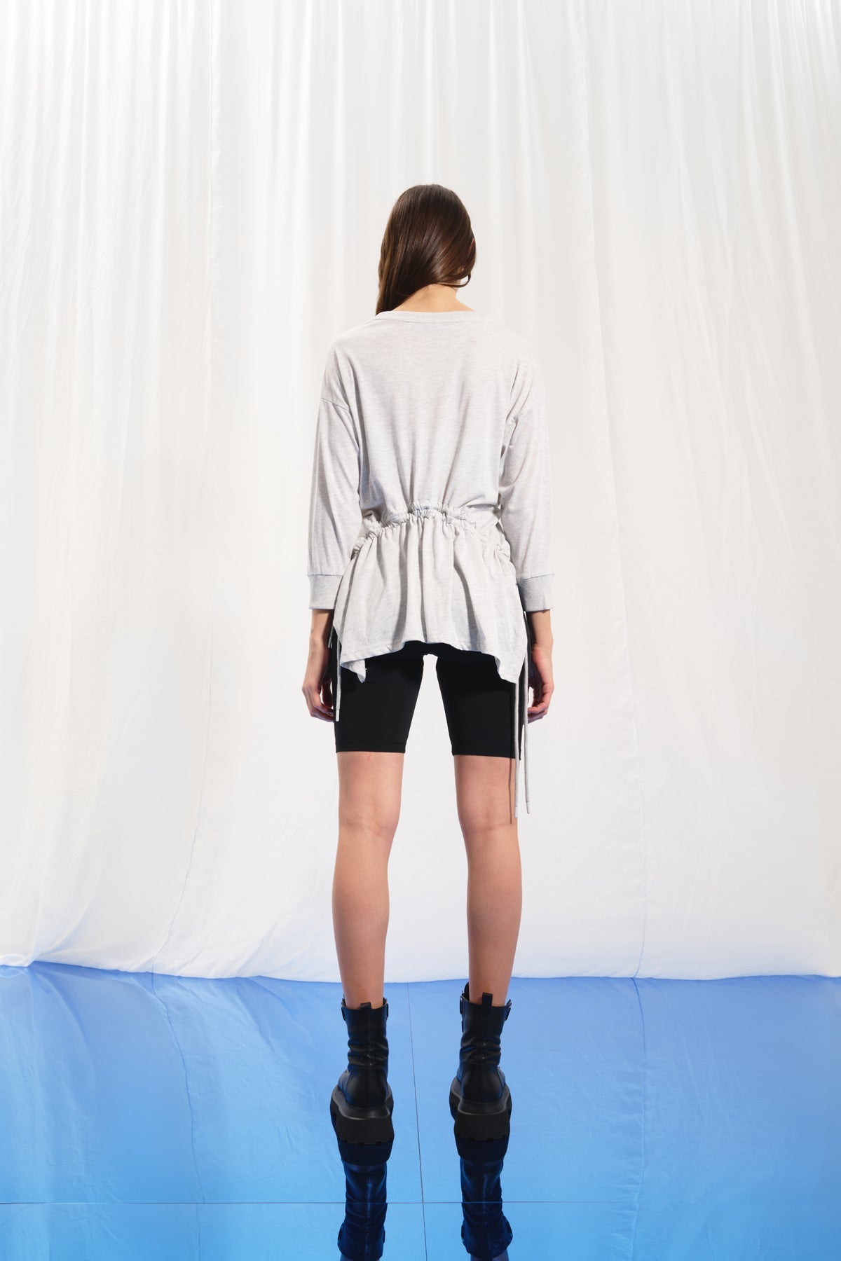 Light Grey Melange Plush T-shirt 17085