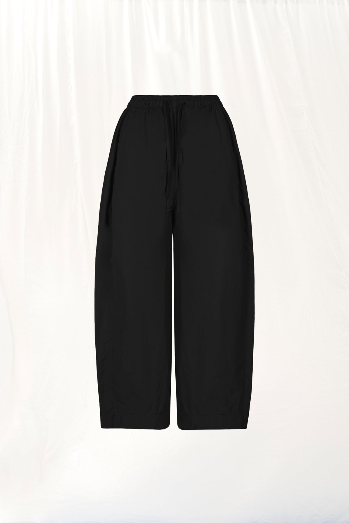 Black Poplin Baggy Trousers 17107