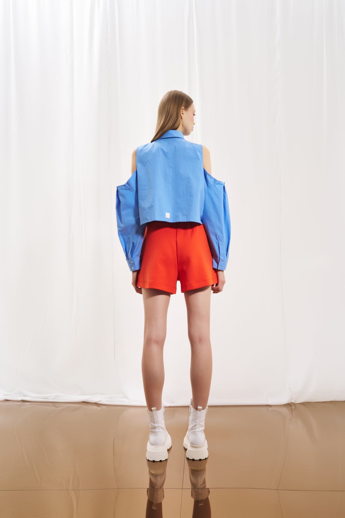 Orange Basic Shorts 17130