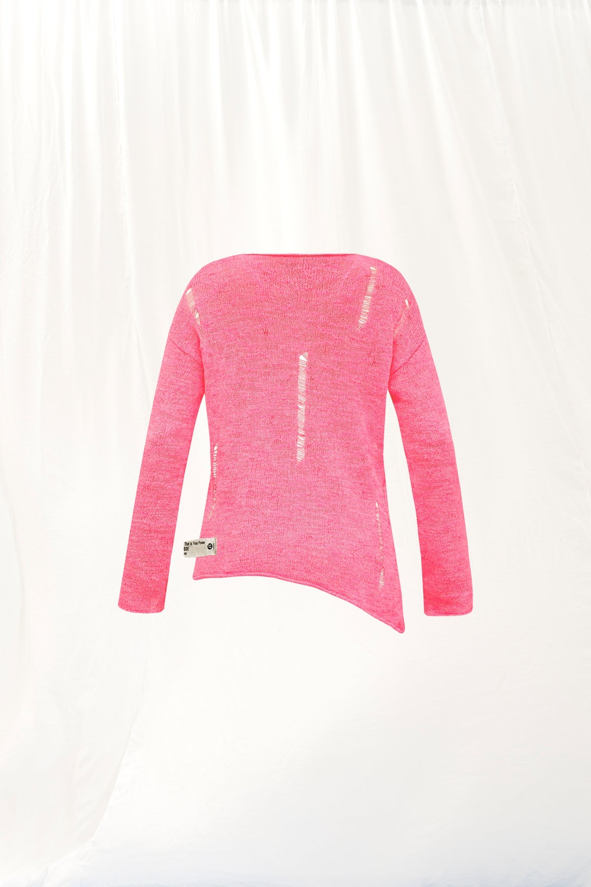 Neon Pink Lightweight Knit Sweater 17165