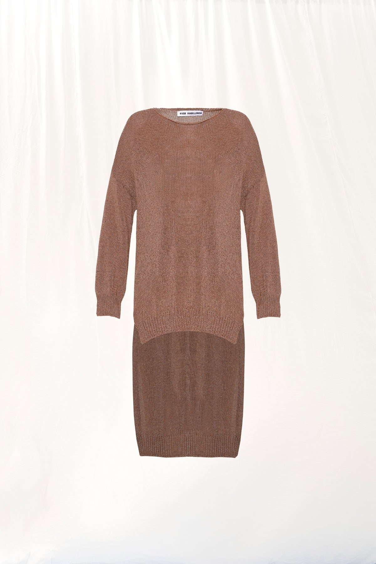 Mink Asymmetric Fine Knit Sweater 17175