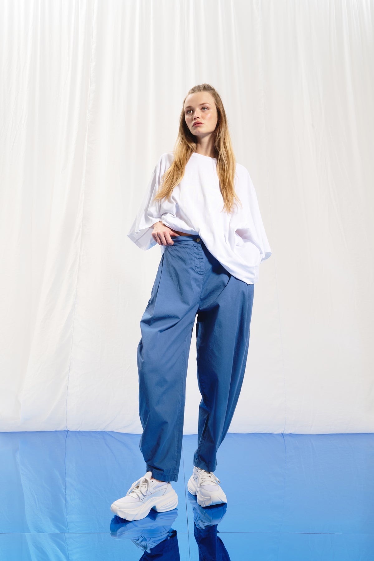 Indigo Blue Balloon Trousers 17203