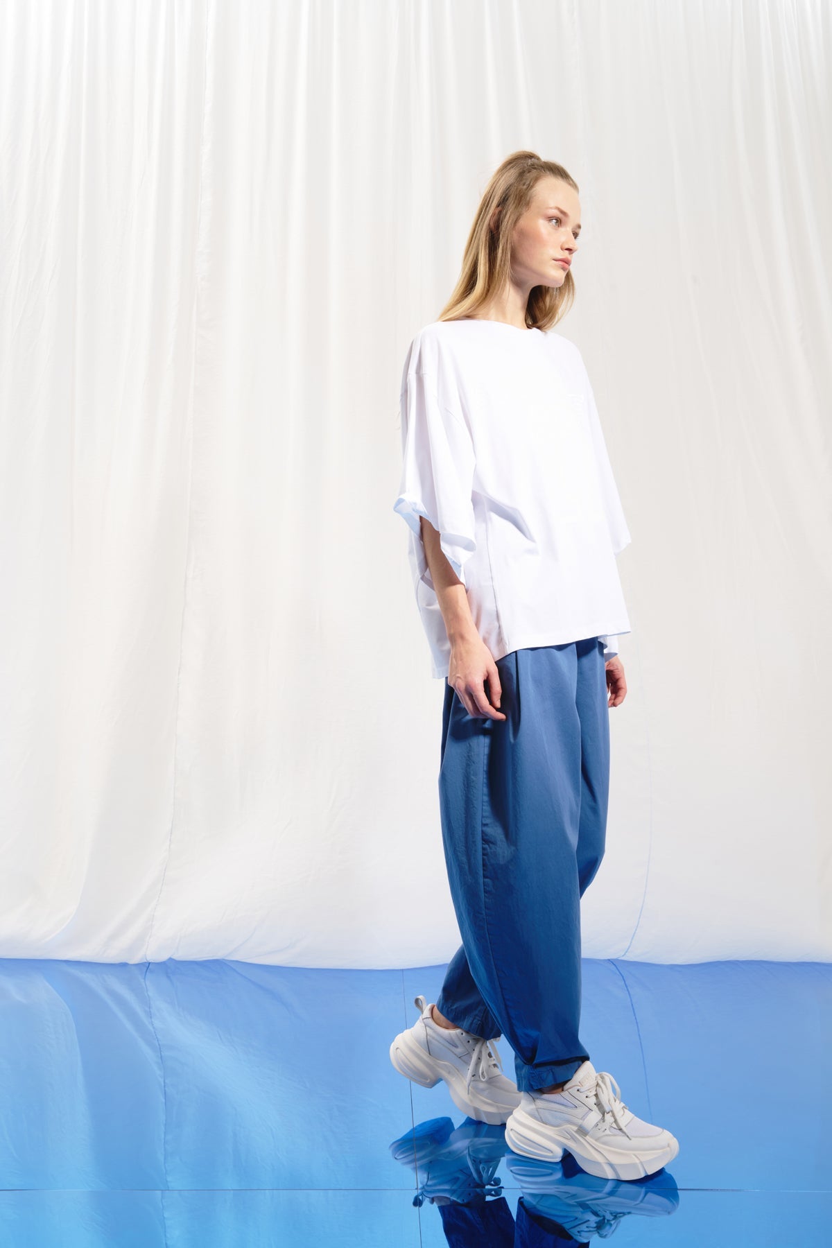 Indigo Blue Balloon Trousers 17203