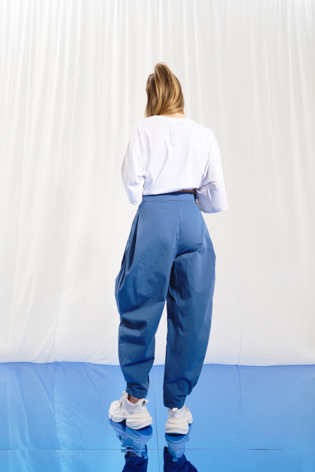 Indigo Blue Balloon Trousers 17203