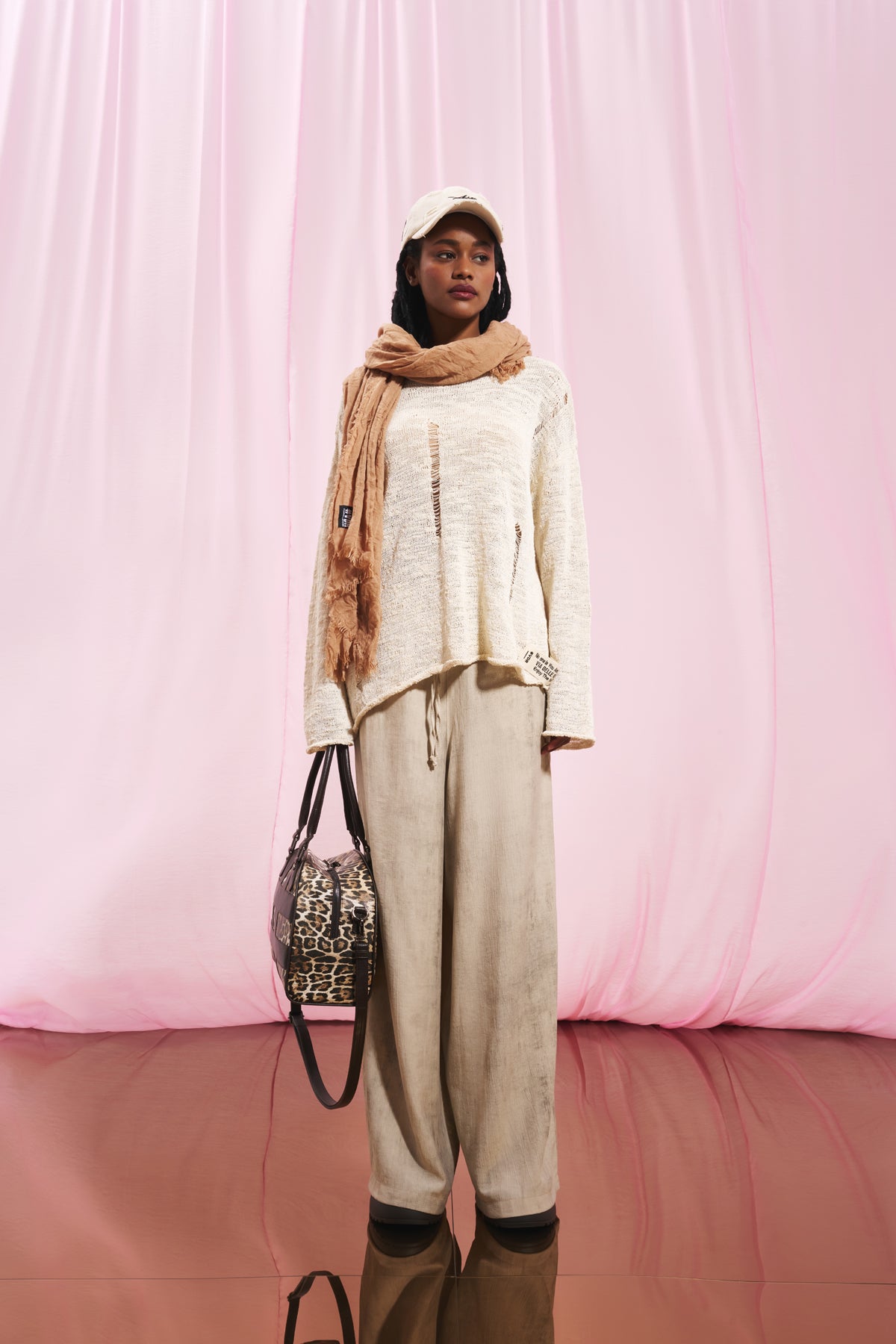 Beige Flowing Trousers 17252