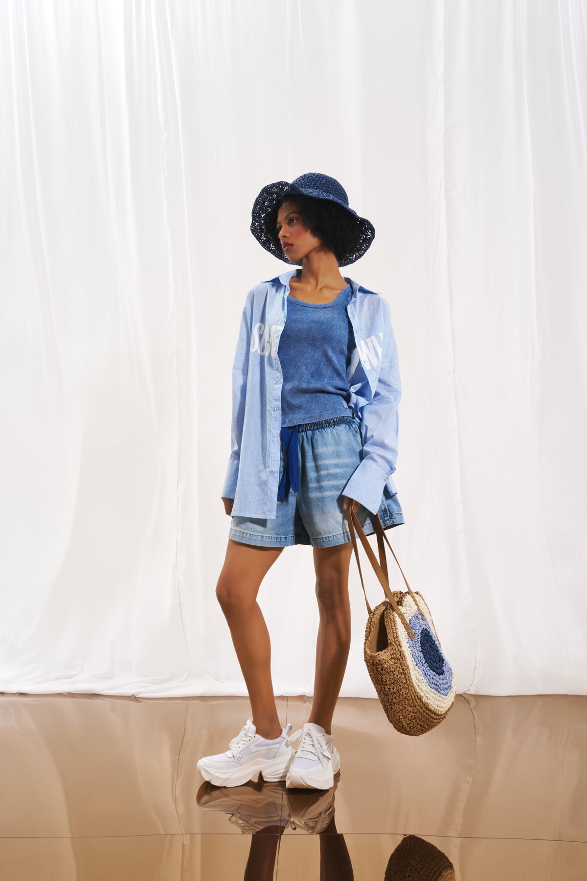 Blue Print Lightweight Shirt 17324