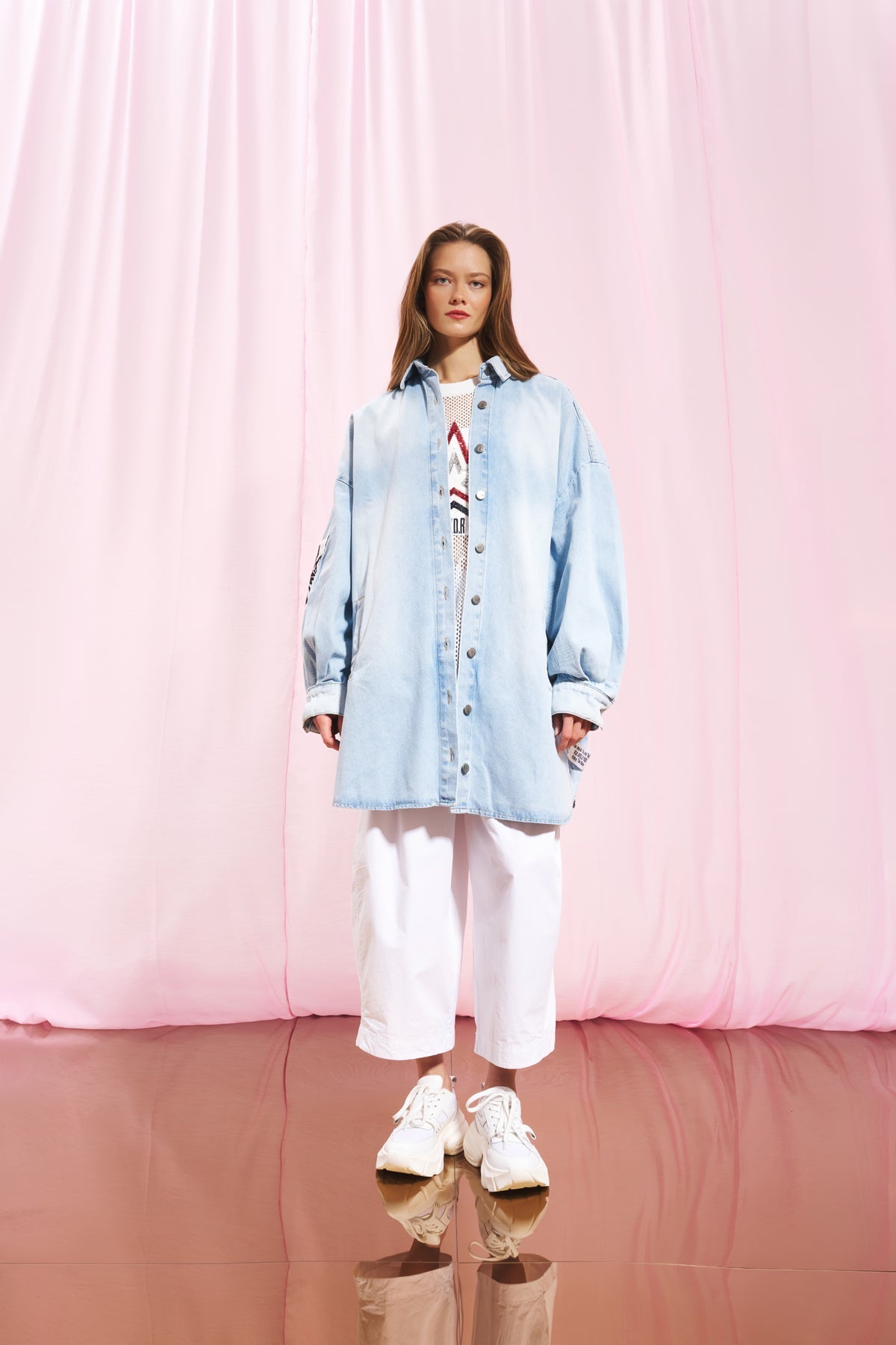 Light Blue Oversize Jacket 17373