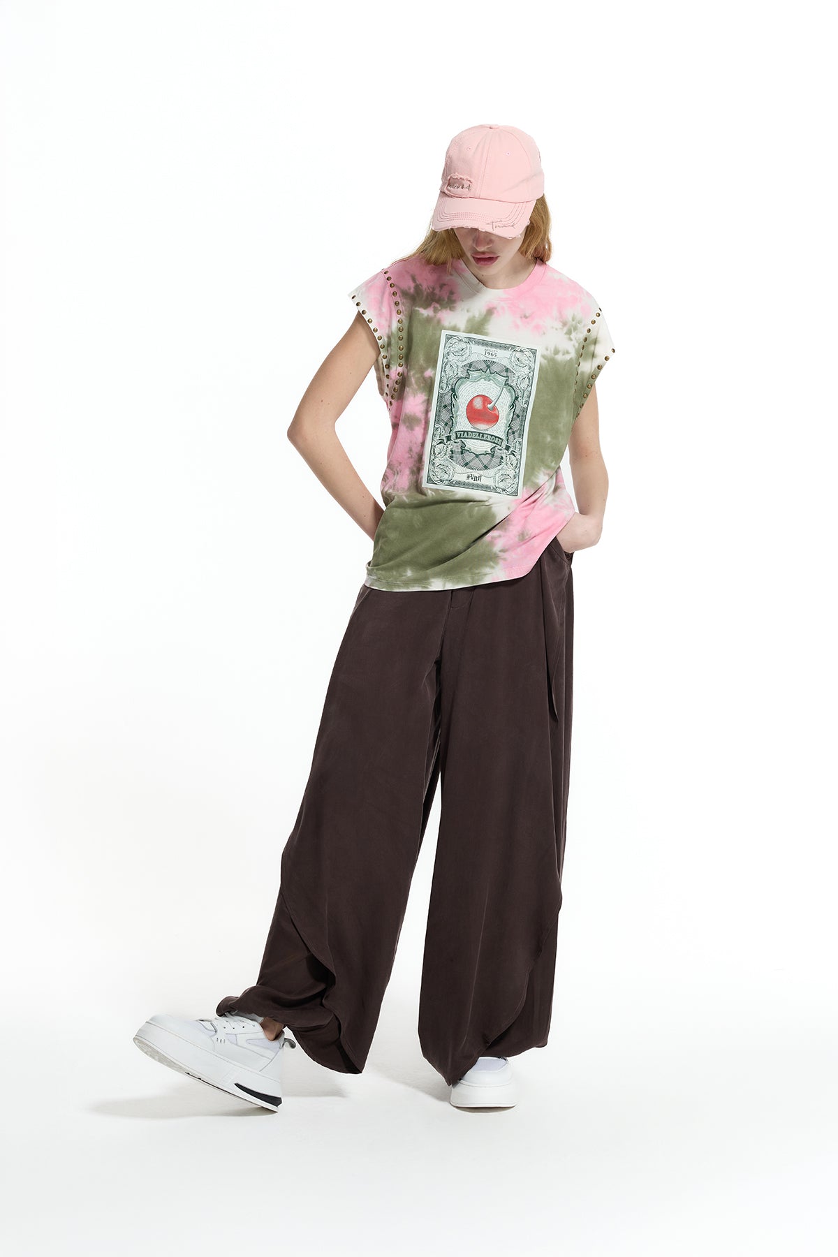 Brown Draped Balloon Trousers 19156