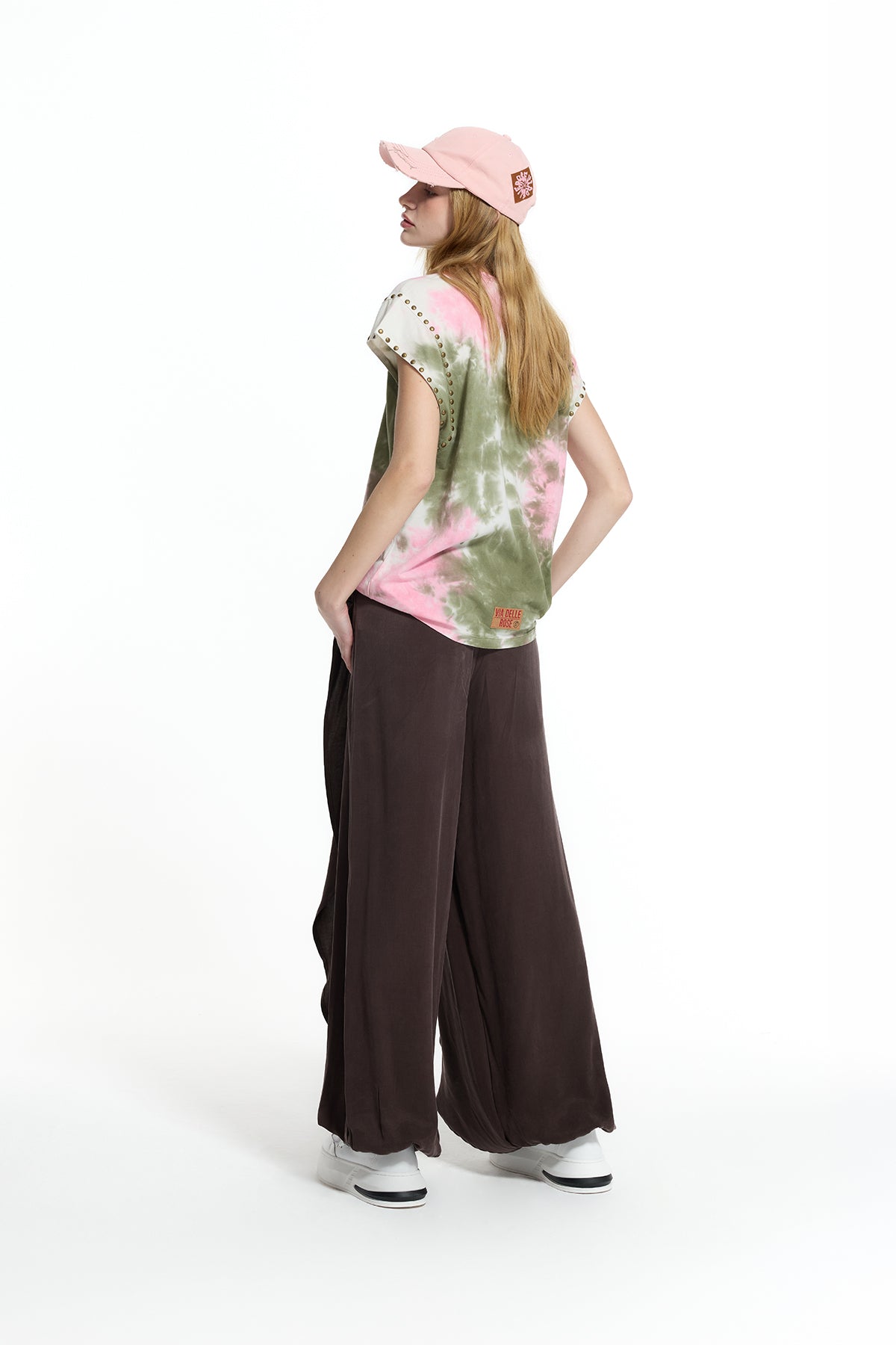 Brown Draped Balloon Trousers 19156