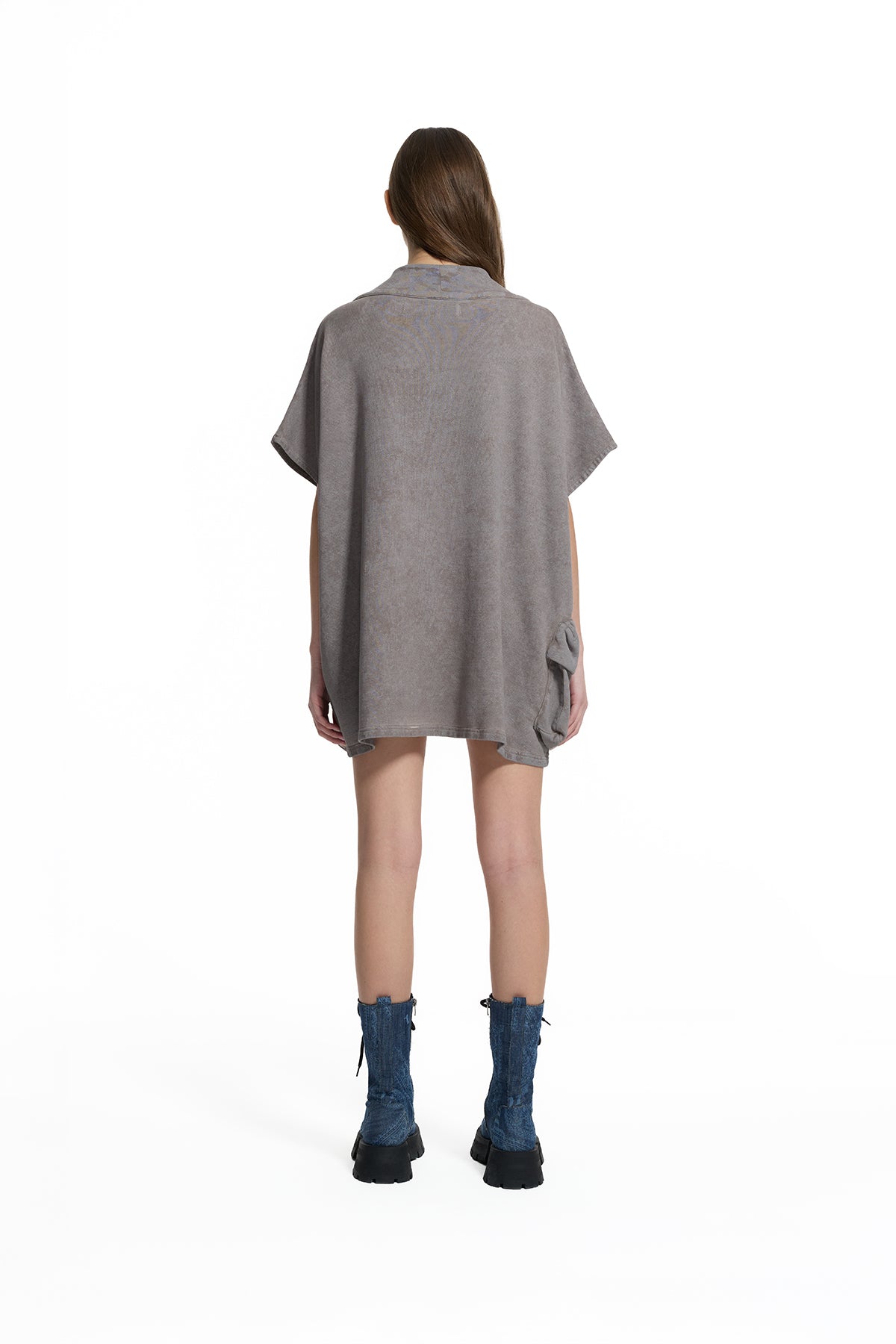 Mink Beige Appliqué Pocket Oversized Sweatshirt 19194