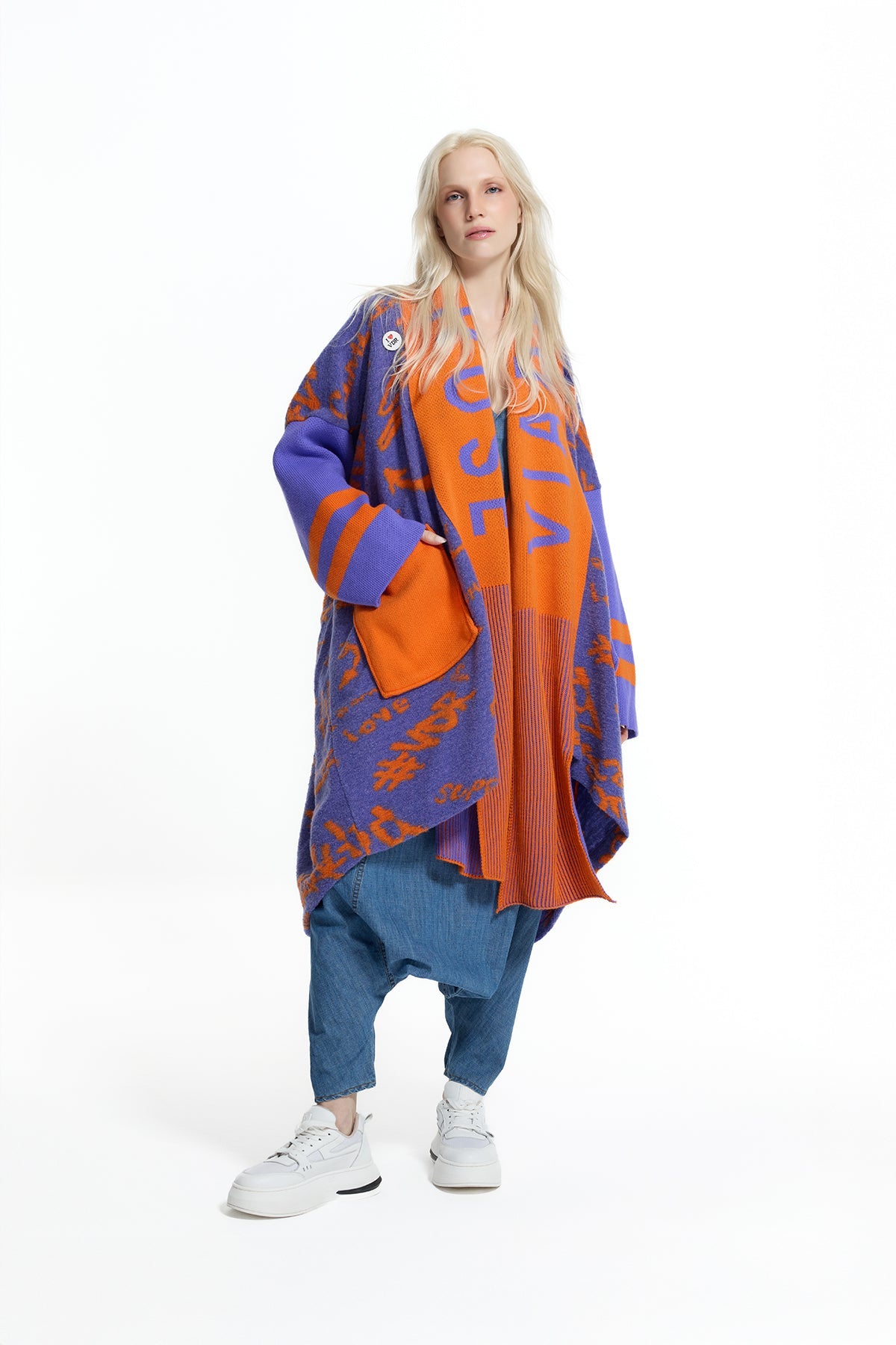 【GWセール】RiuTweed cardigan knit dress Rちゃん Viadellerose VDR Graphic Pattern Knit Cardigan VS2619209