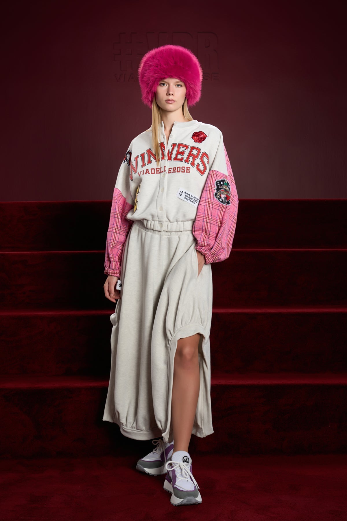 G. Melange Fuxia Sw-shirt 16160