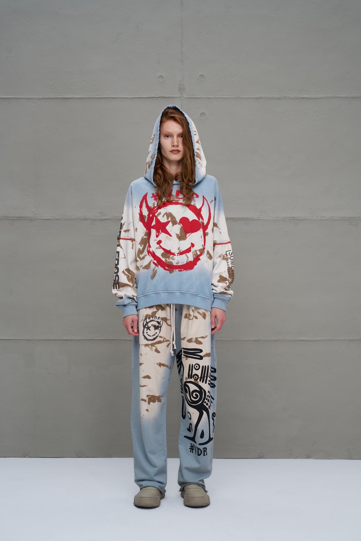 Blue Beige Trousers 18002