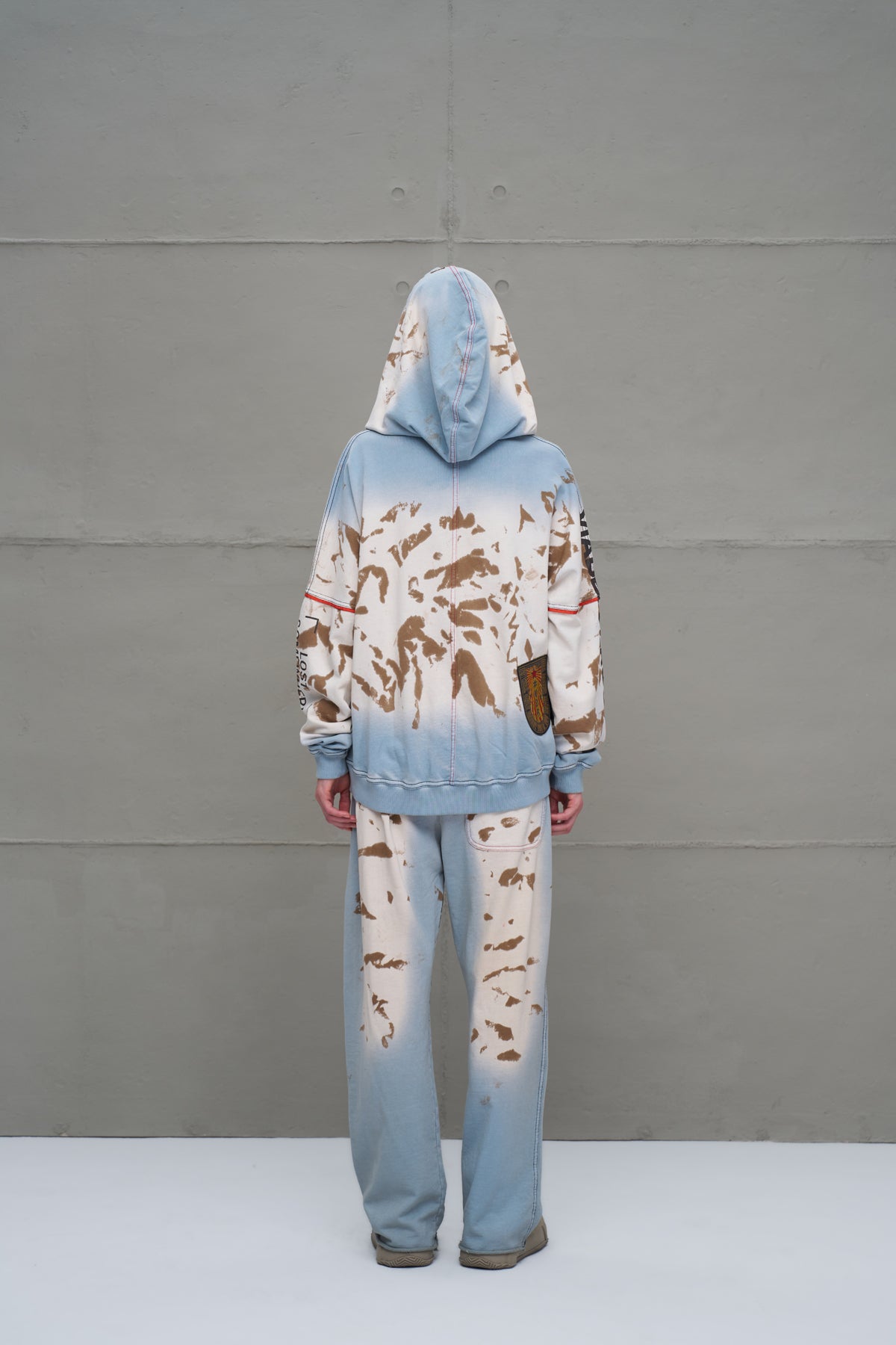 Blue Beige Trousers 18002