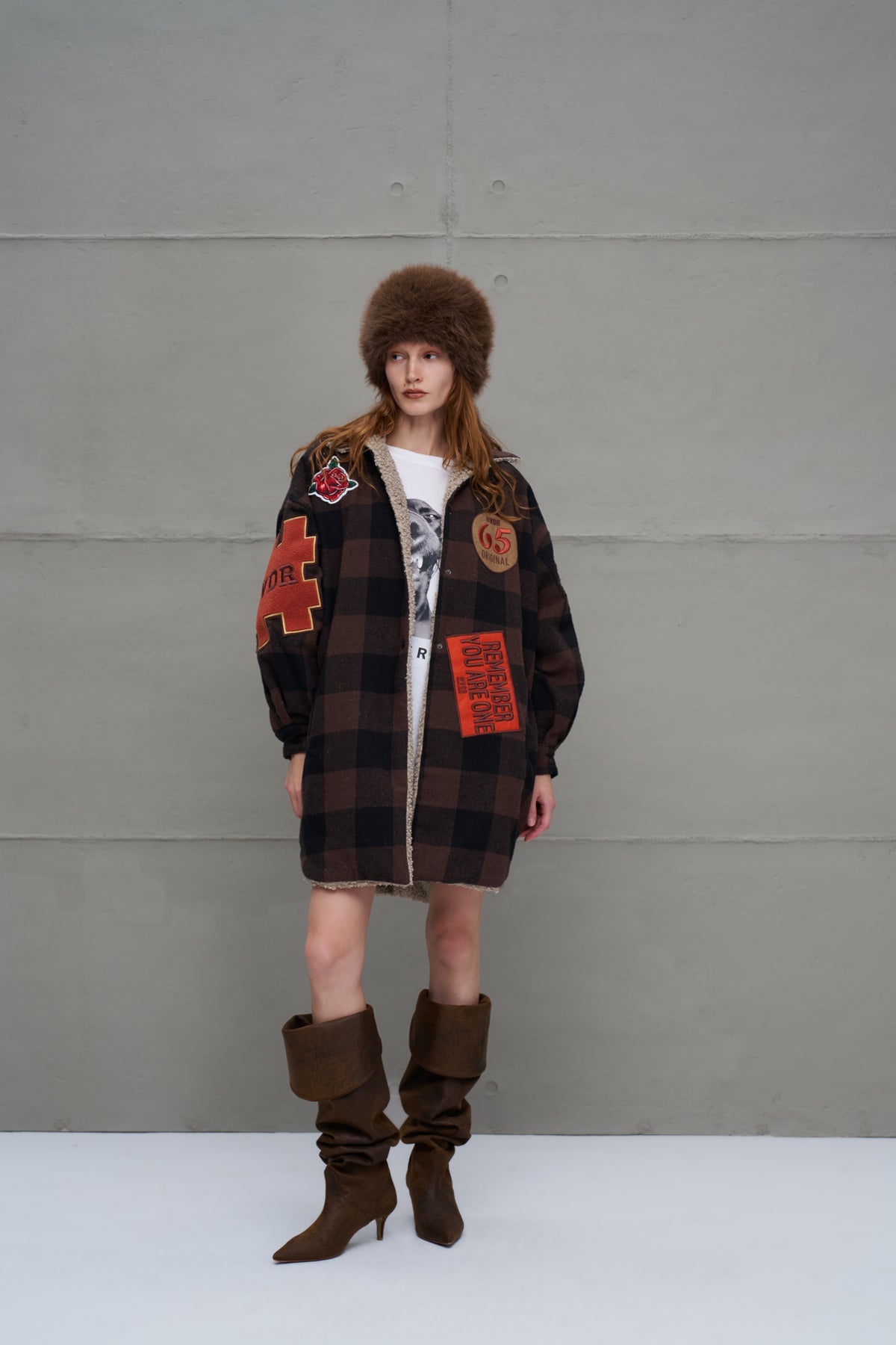 Brown Beige Jacket 18117