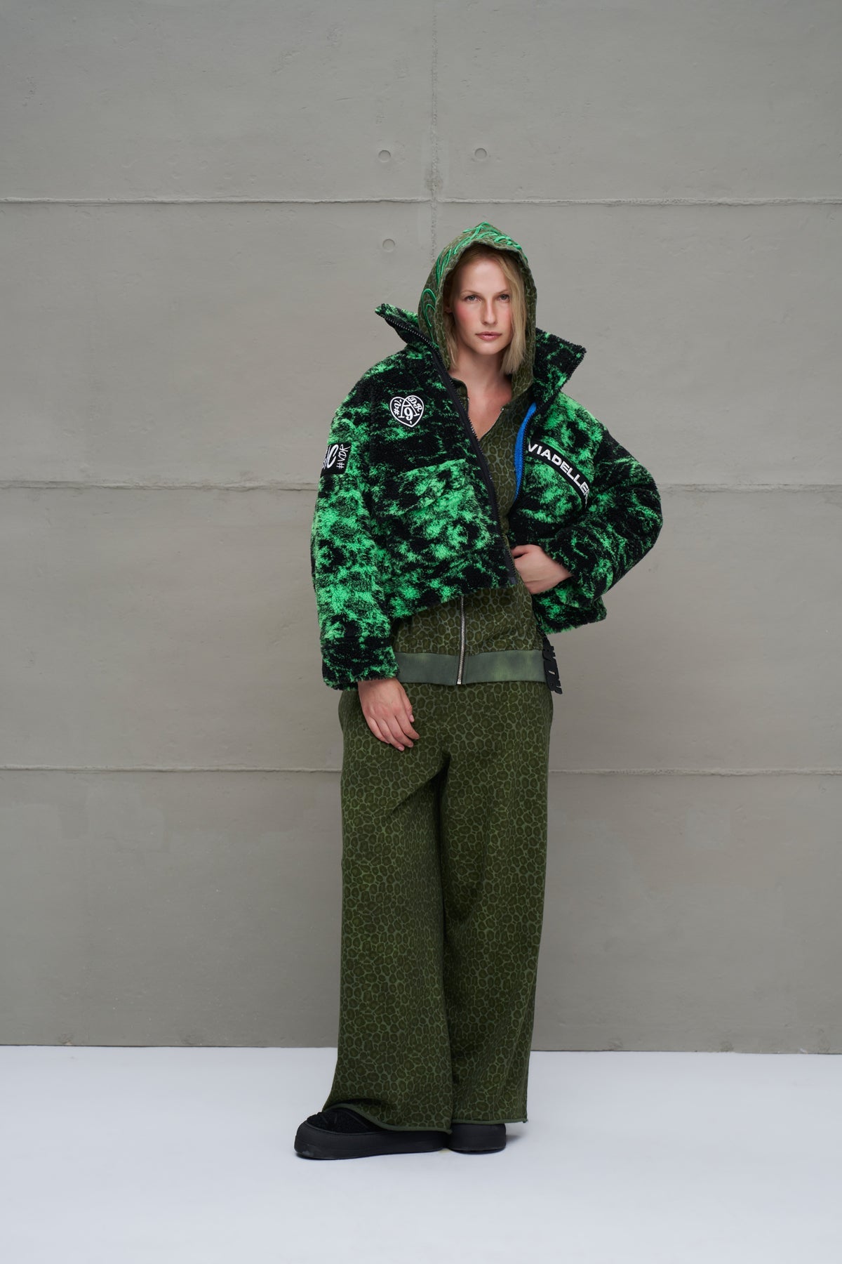 Black Neon Green Jacket 18131