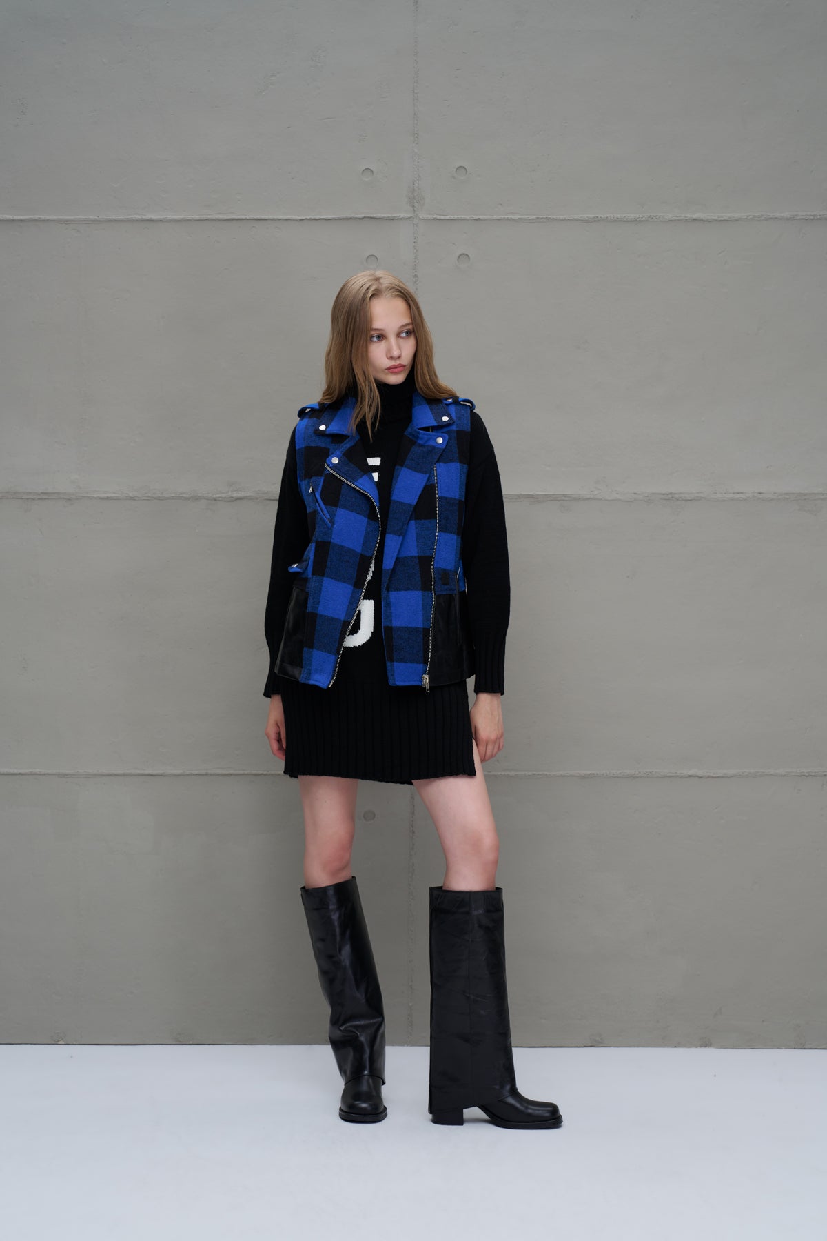 Blue Black Vest 18134